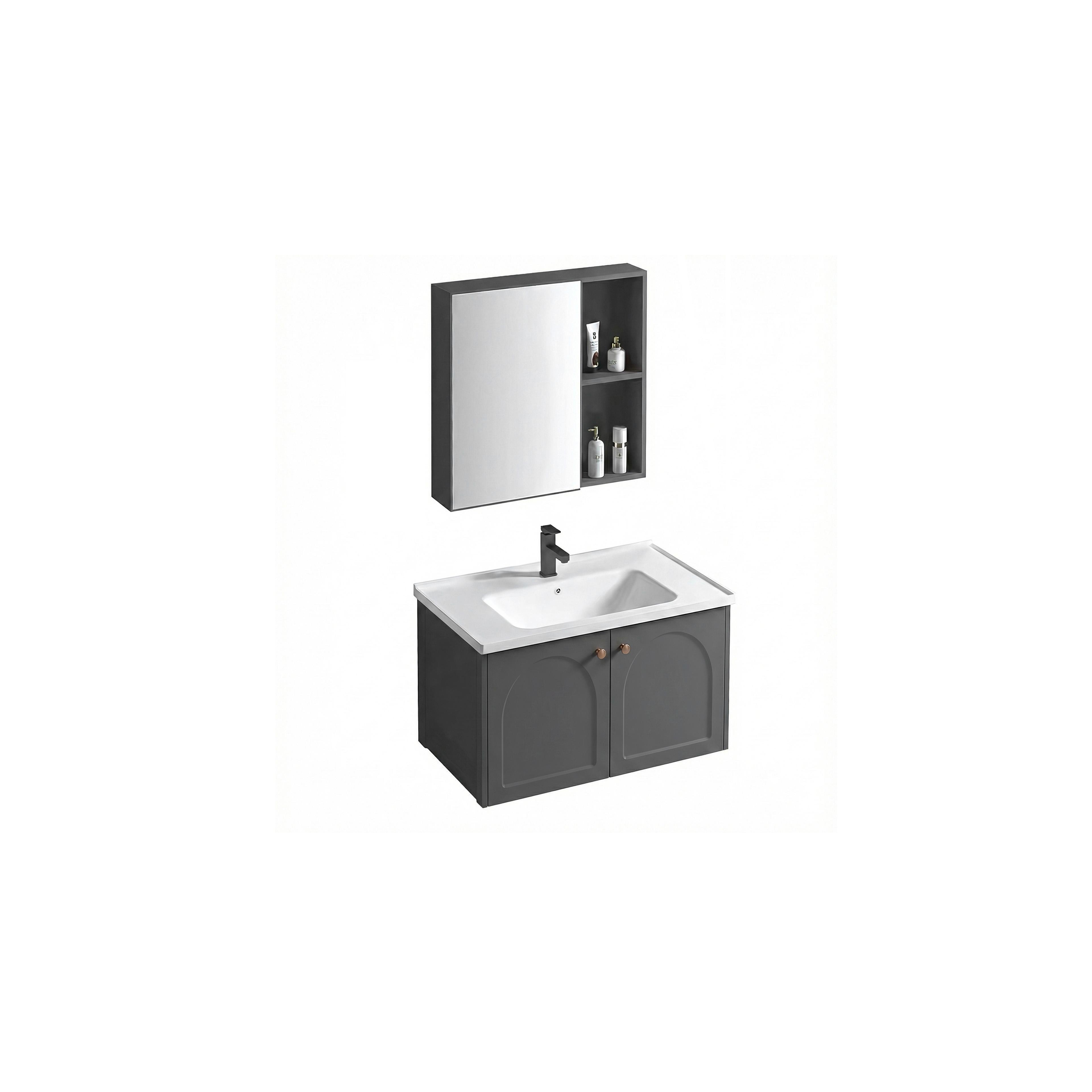 Bathroom furniture set with washbasin Denver 60cm Grey