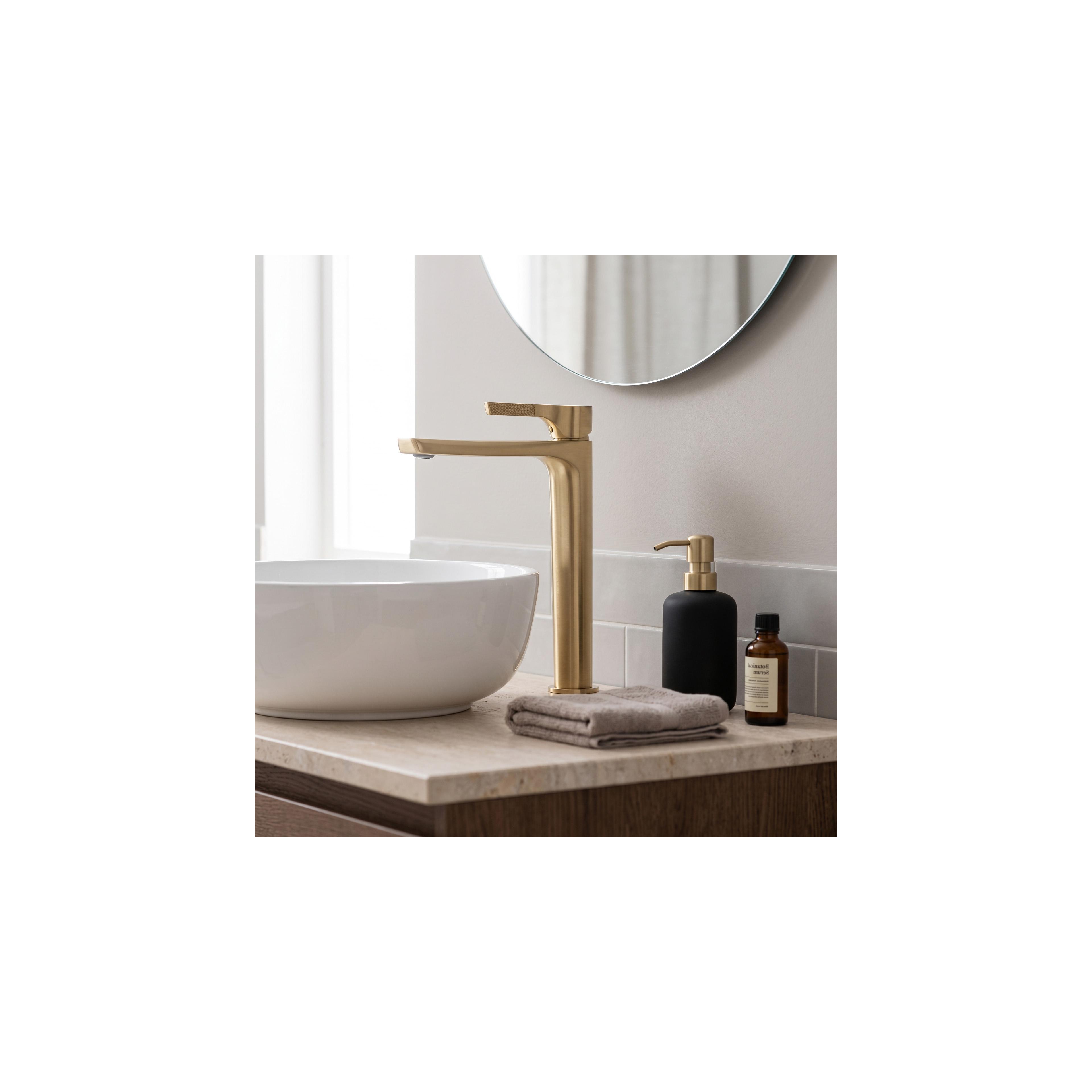 Umyvadlová baterie PREMIUM REA Maxim Brush Gold High