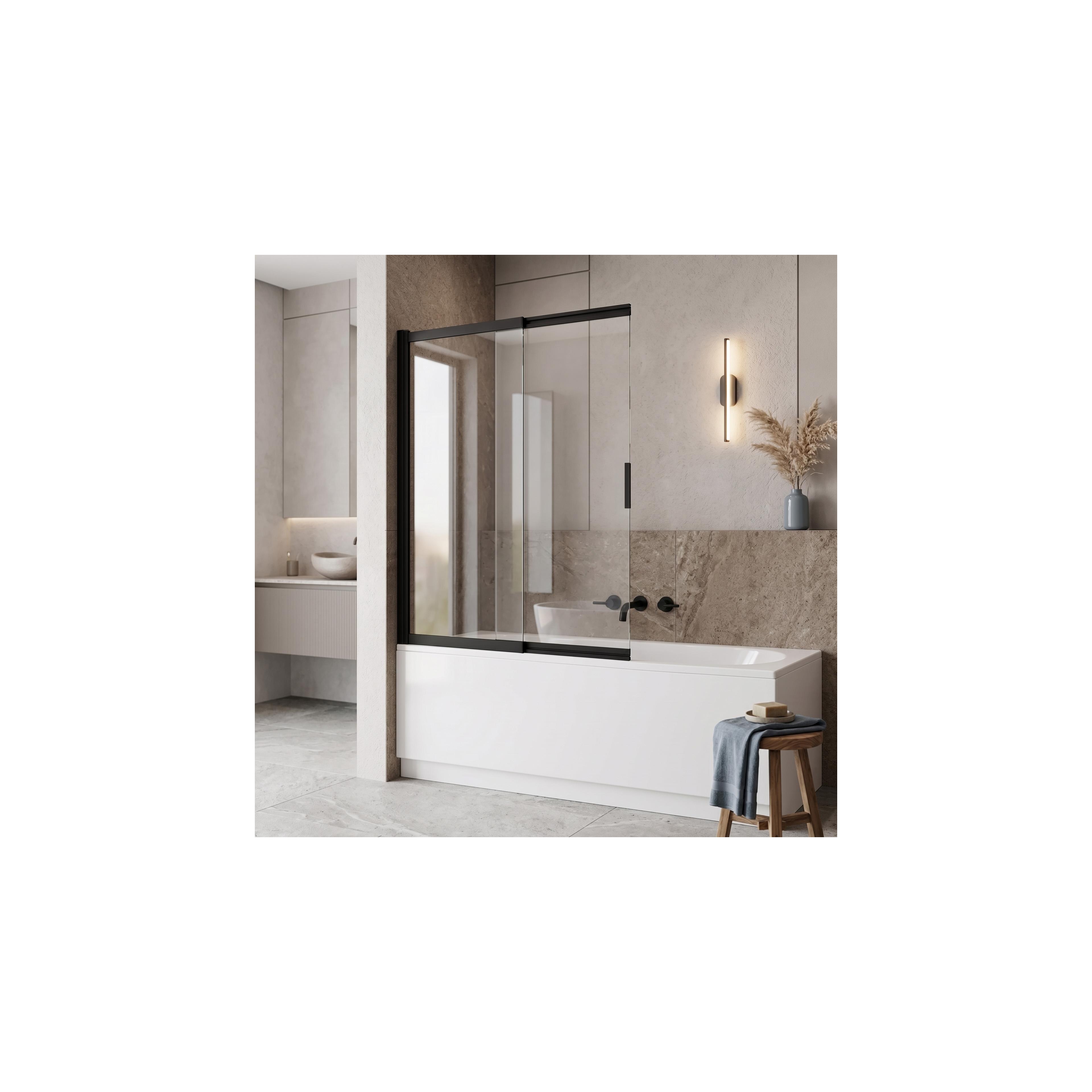Paravento vasca scorrevole REA Dario Black 120