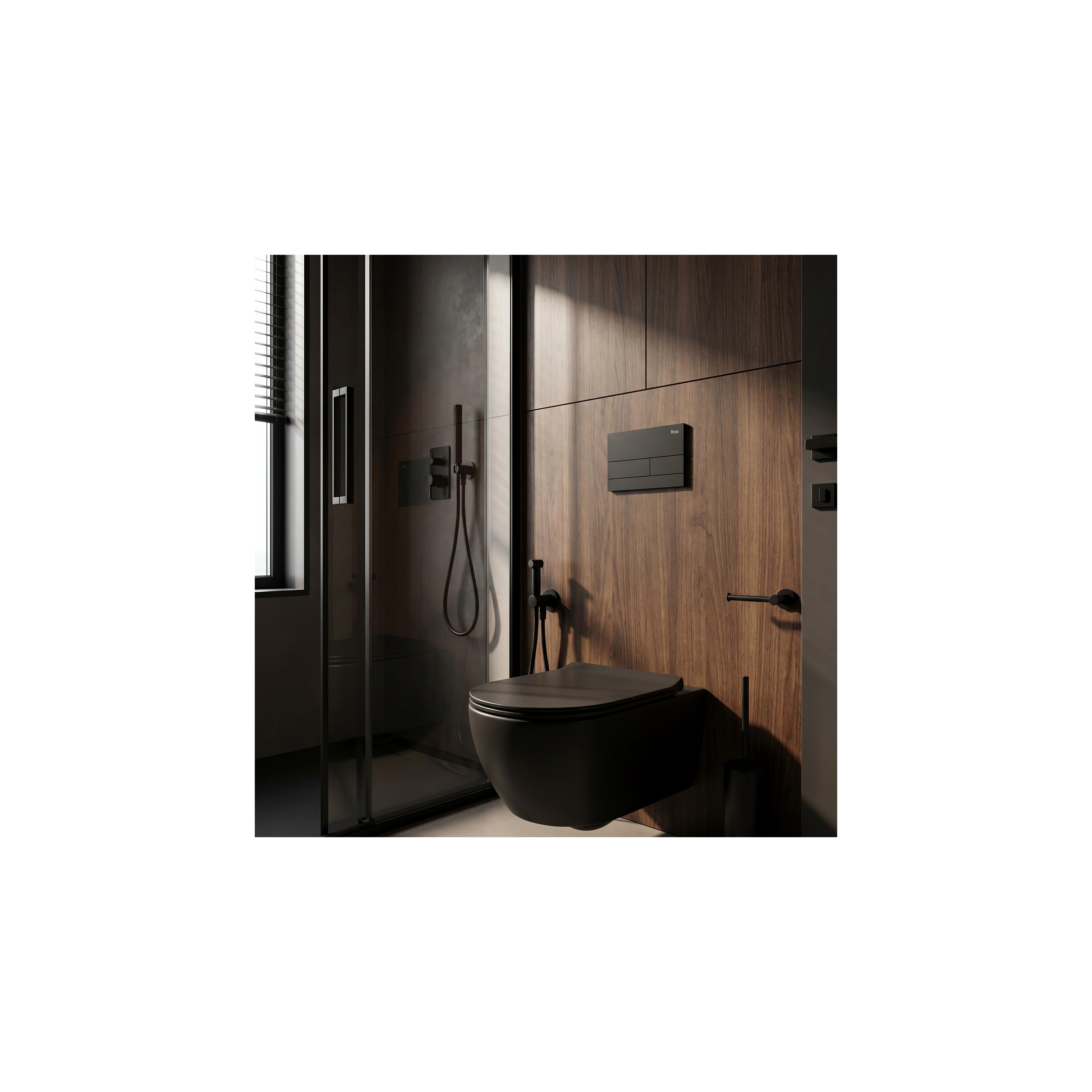 Unterputz-WC-Gestell Set Slim 024N mit T Black Matt Drückerplatte