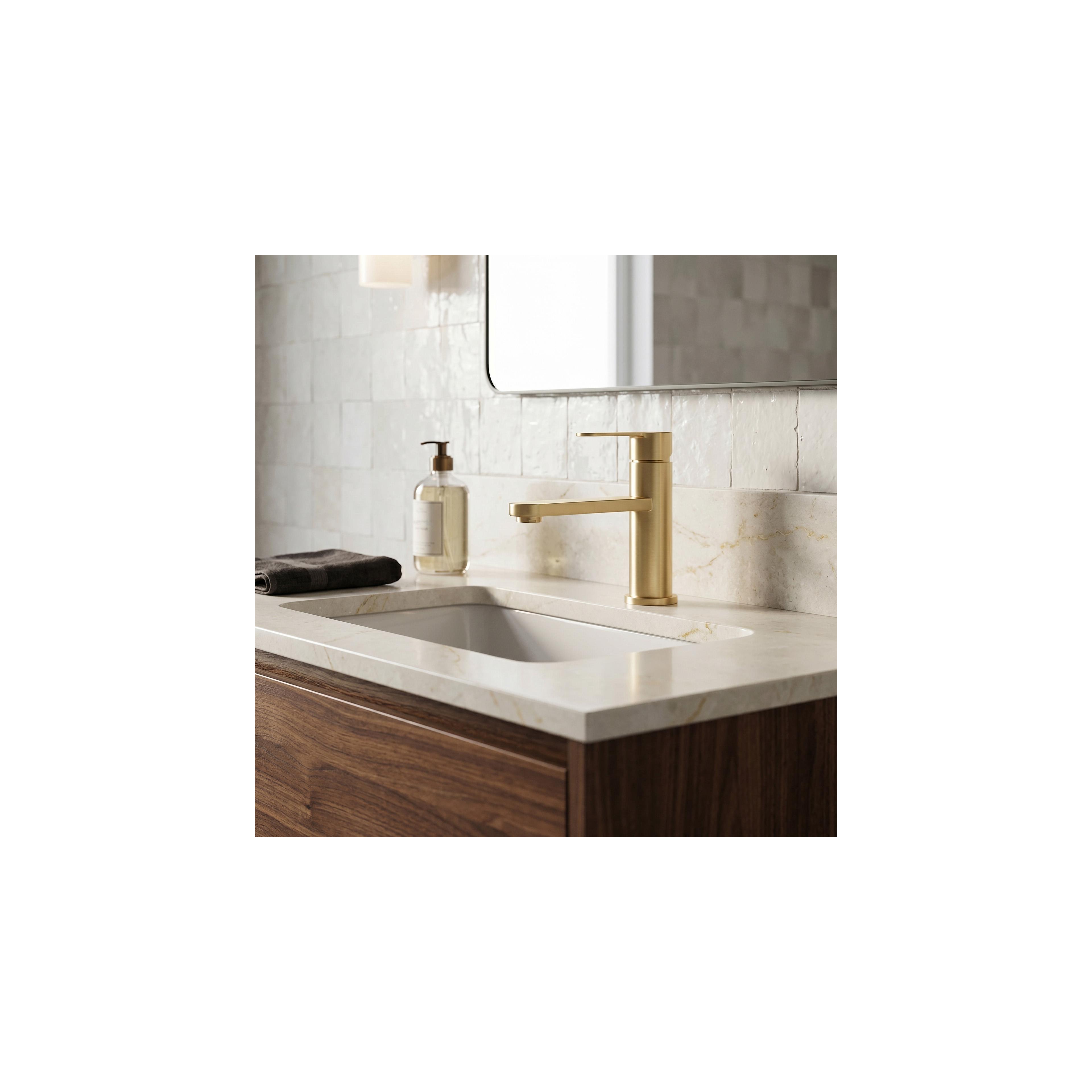Kupaonska miješalica Rea Arcos Brush Gold