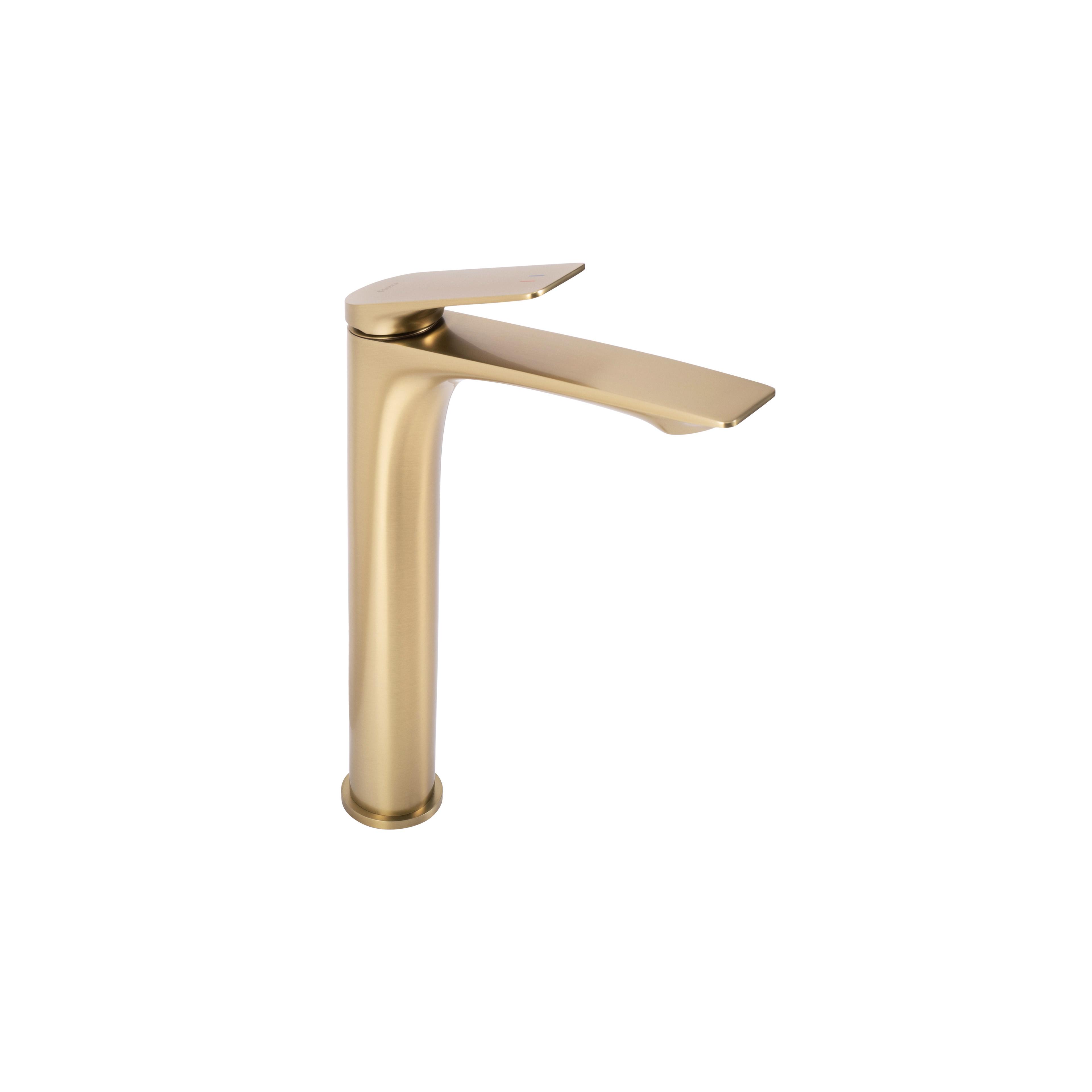 Robinet de salle de bain Rea AVALON brush gold High