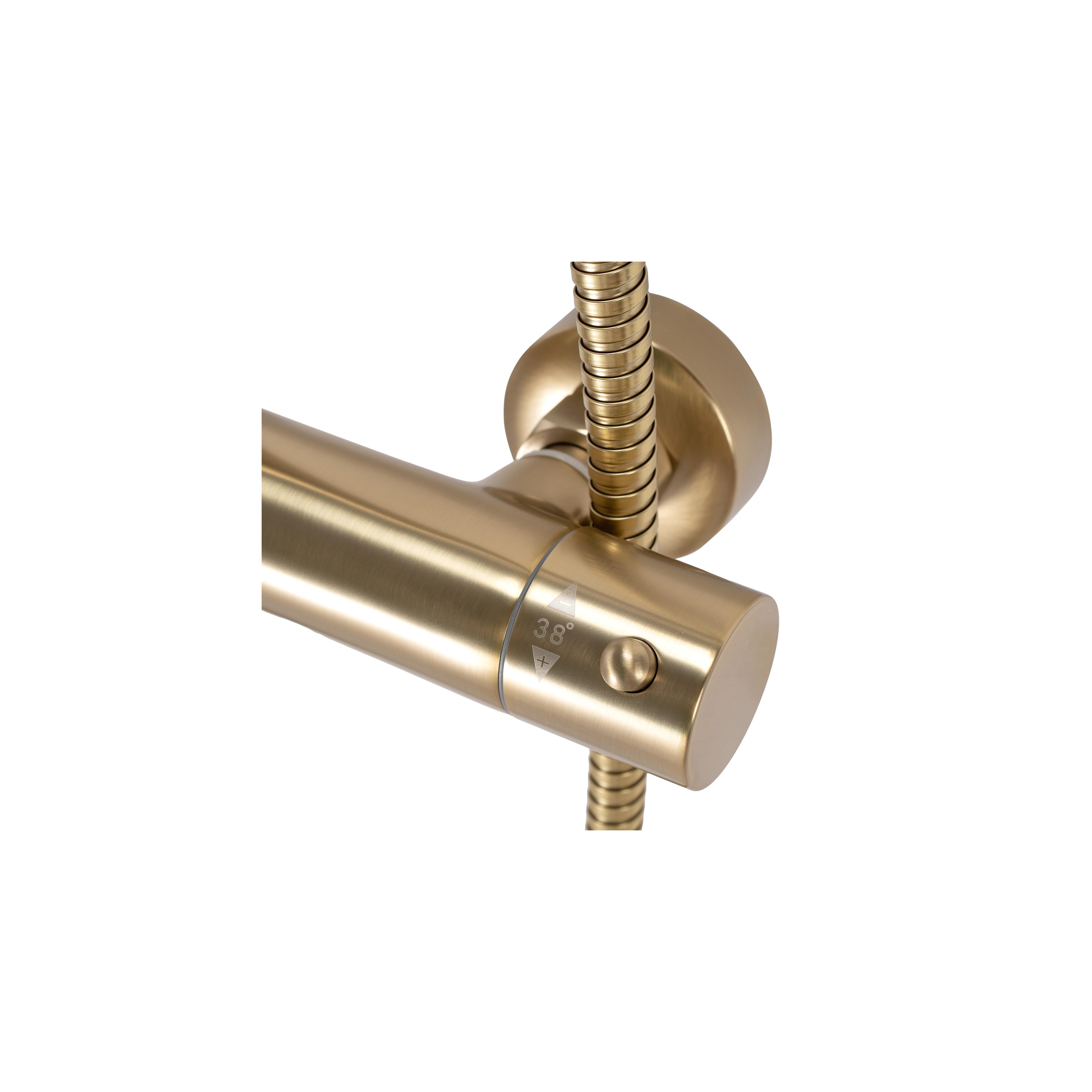 DUŠAS KOMPLEKTS AR TERMOSTATU Rea PAROT Brushed Gold