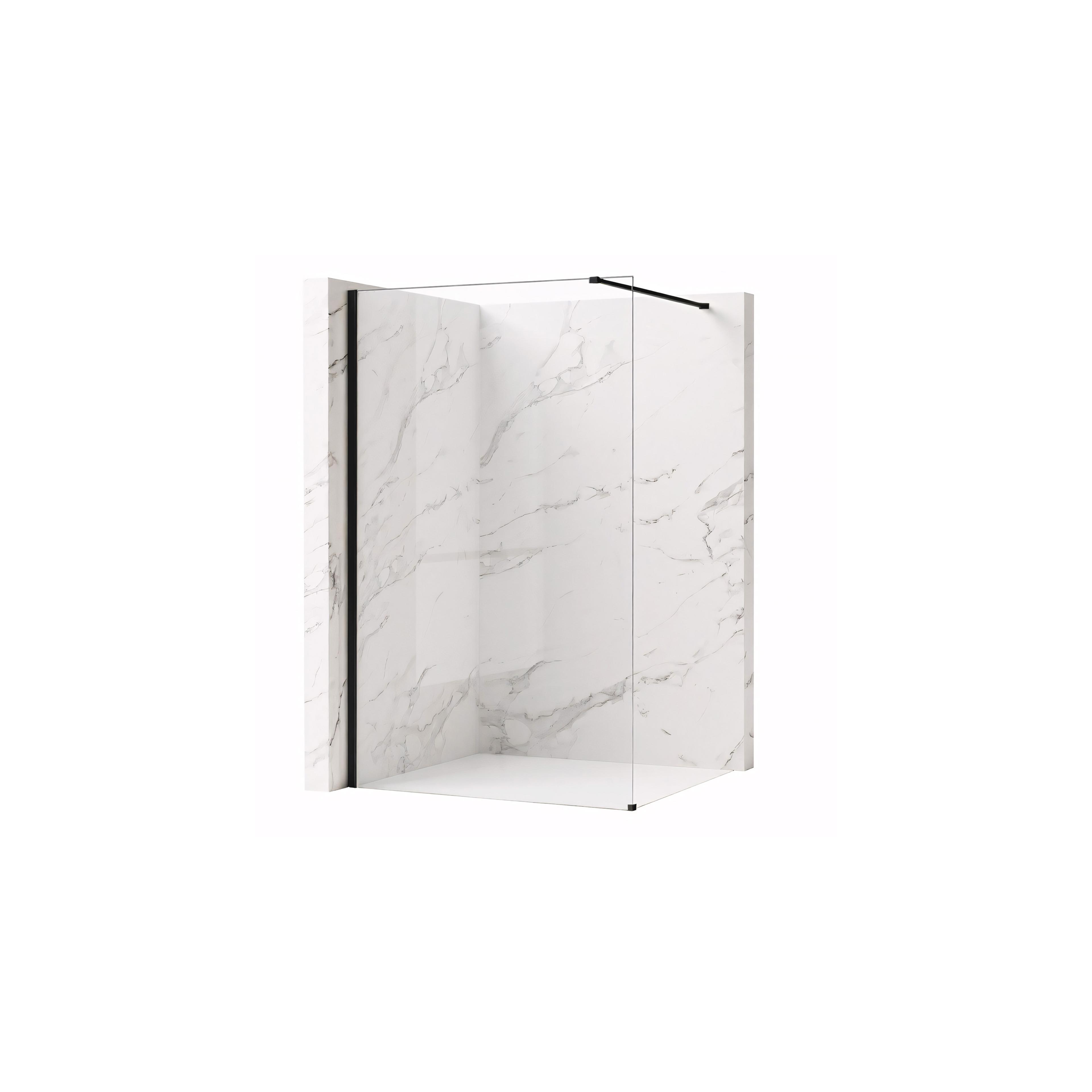 Kabina prysznicowa Walk-In Rea Flexi Transparent / Black 130