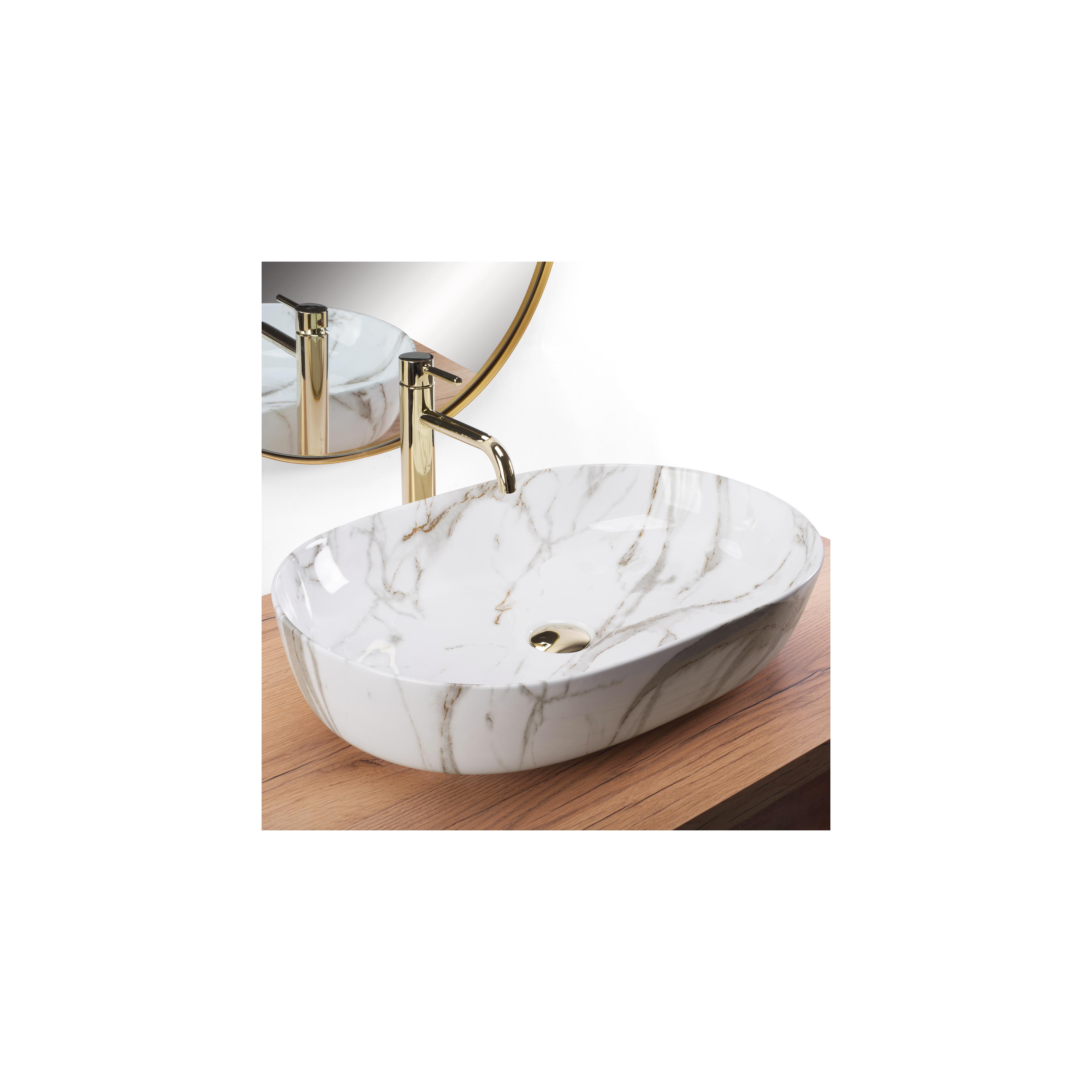 Lavoarul REA CLEO 61 Shiny Aiax din ceramică