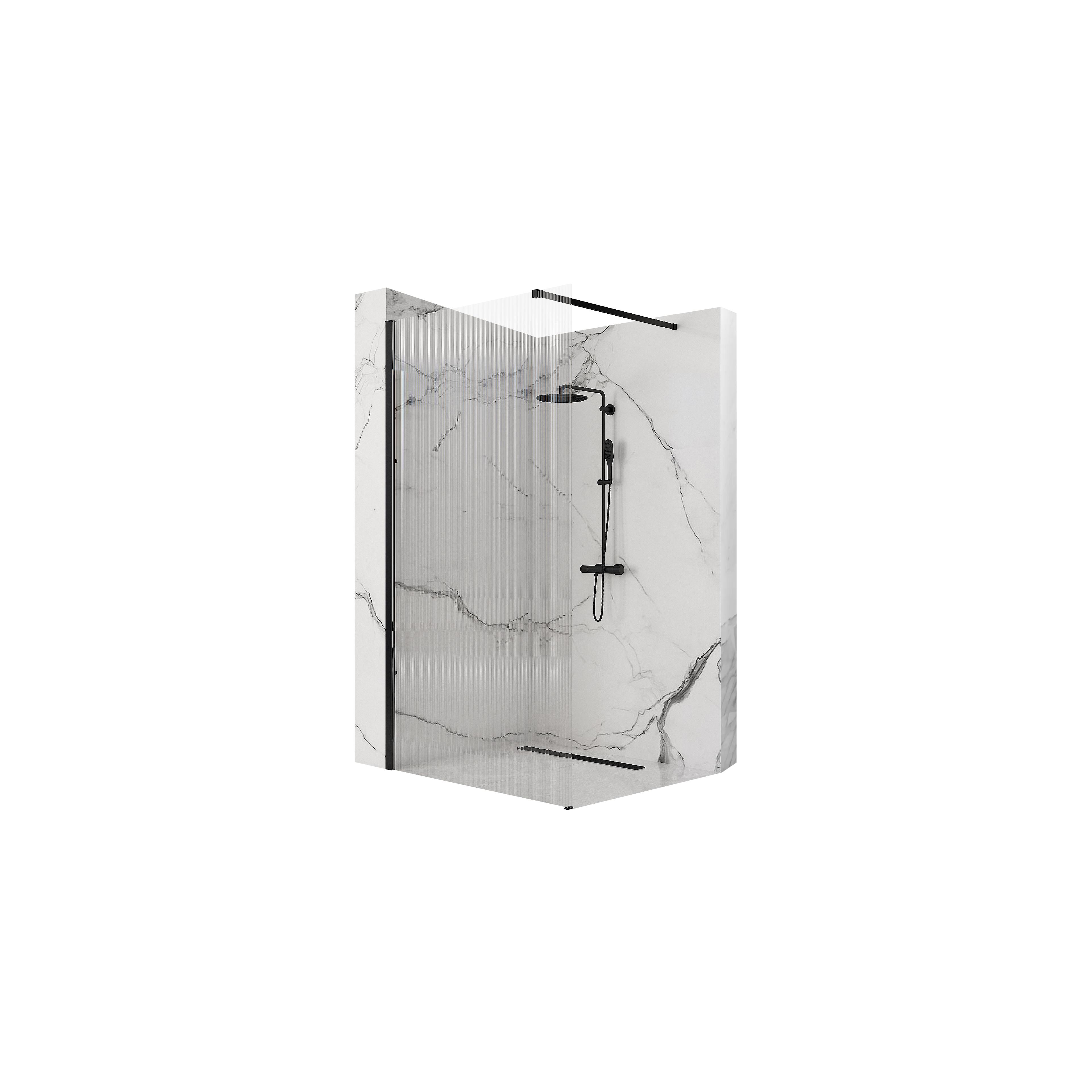 Paroi de douche Rea Aero Intimo Black Mat 90