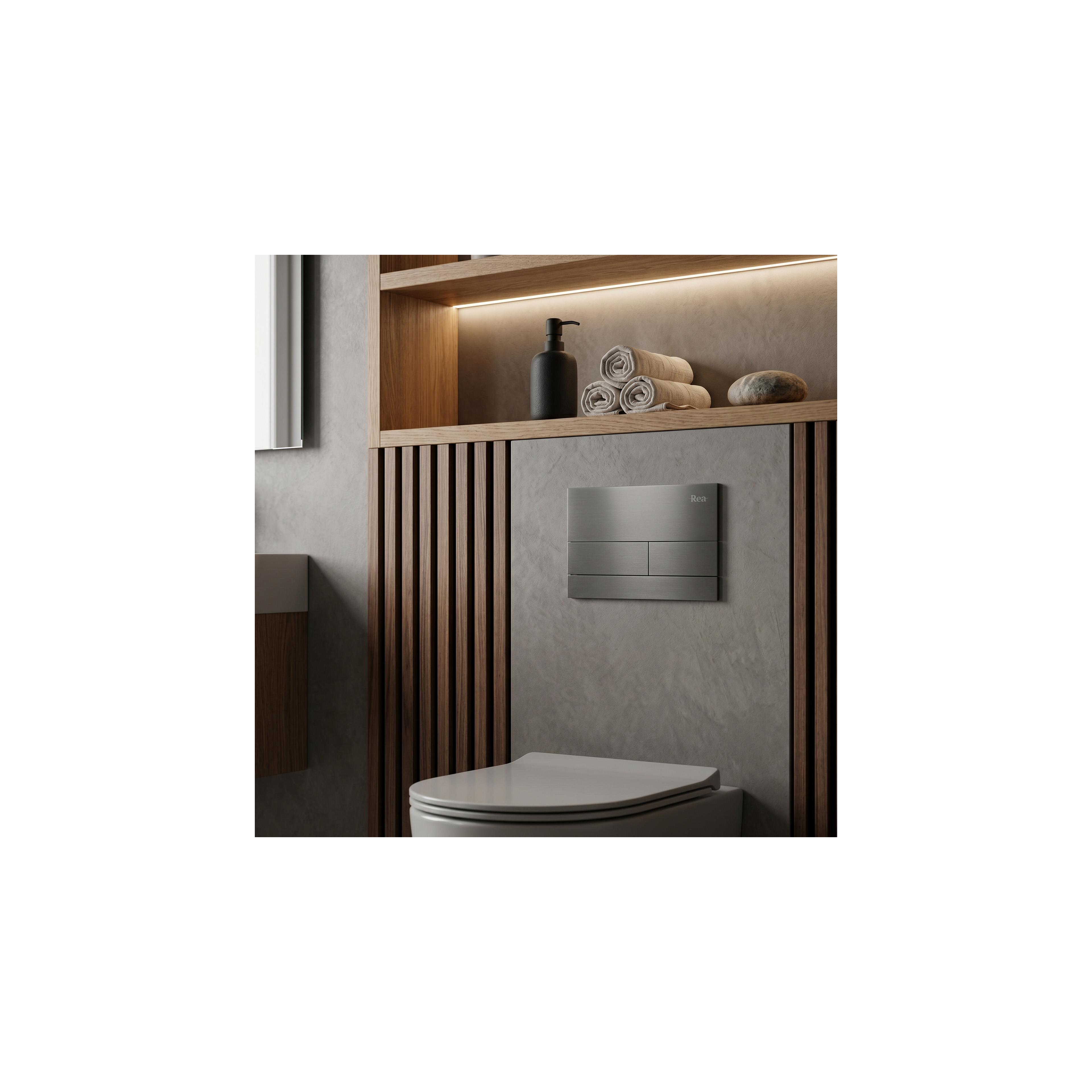Concealed WC Frame Set Slim 024N with Titan Button