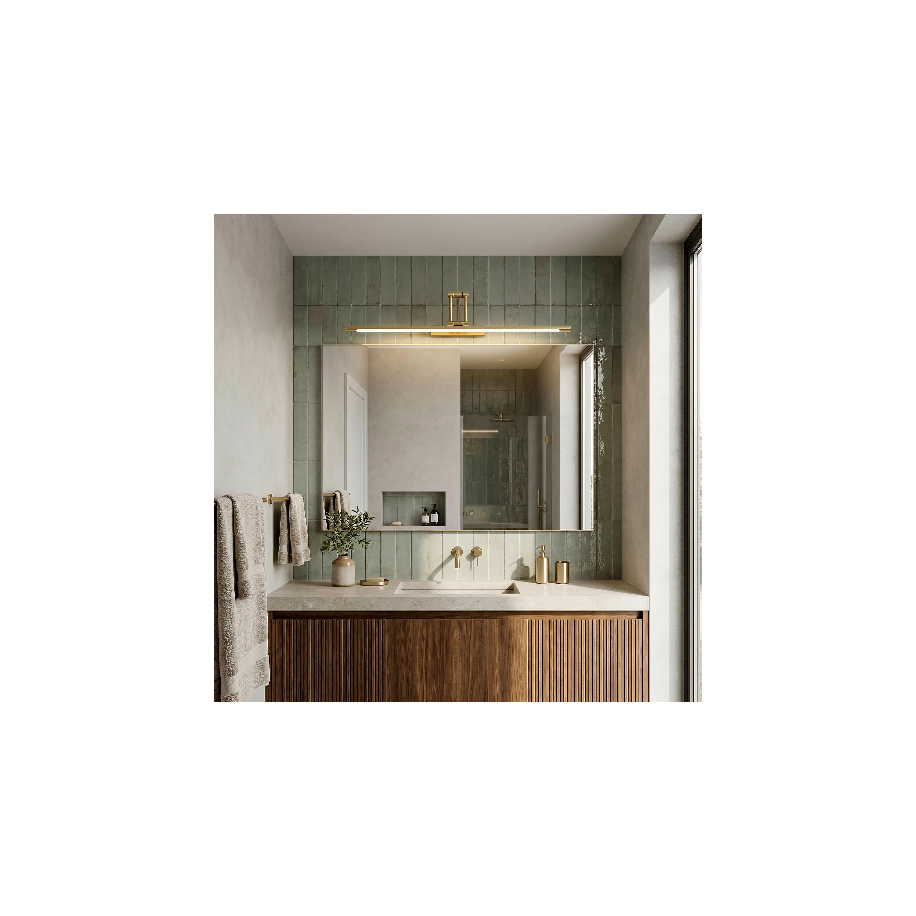 Badrum vägg LED-lampa SWE024-1W 80cm Brush Gold
