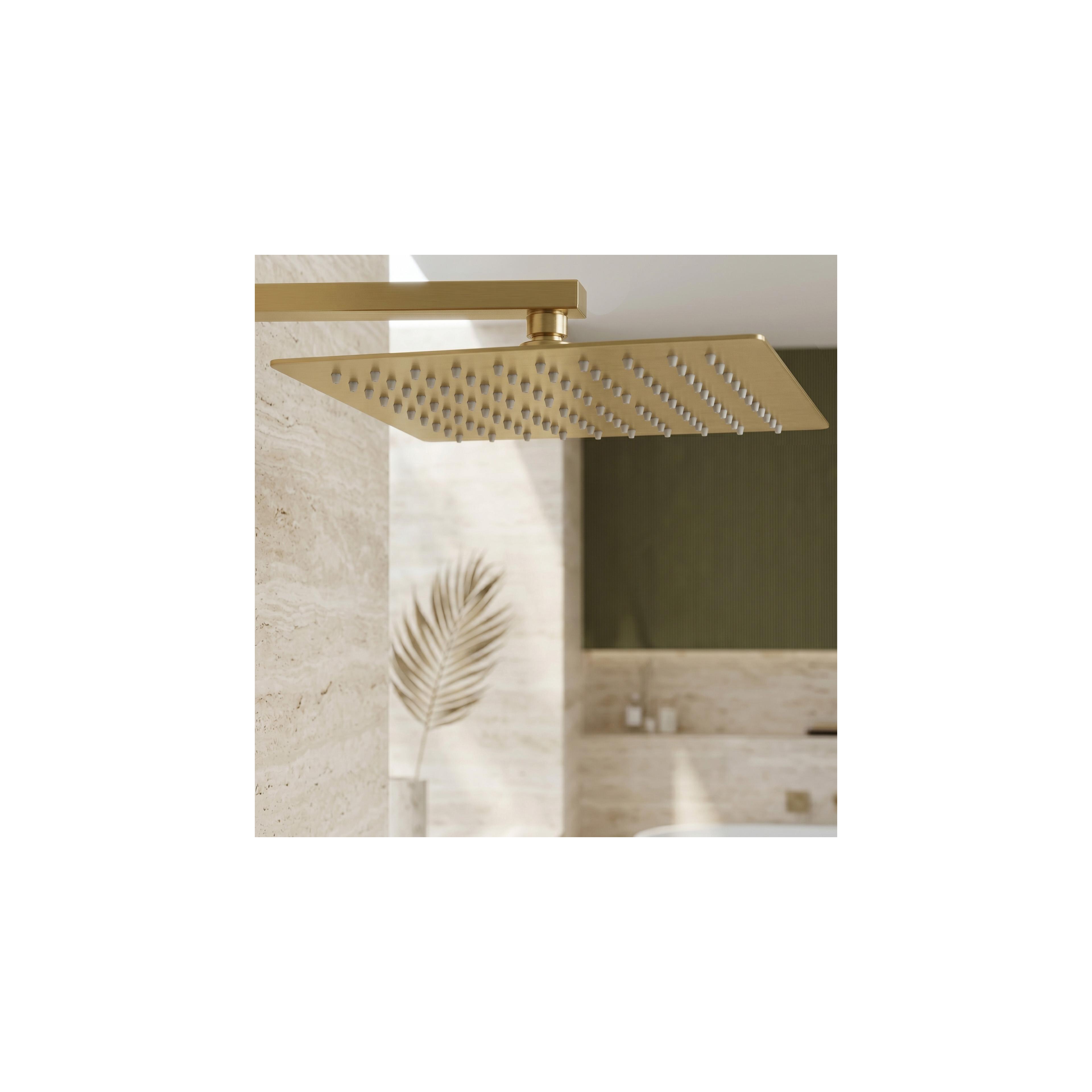 Fyrkantigt takduschhuvud REA JS-P015BG 30cm Brush Gold