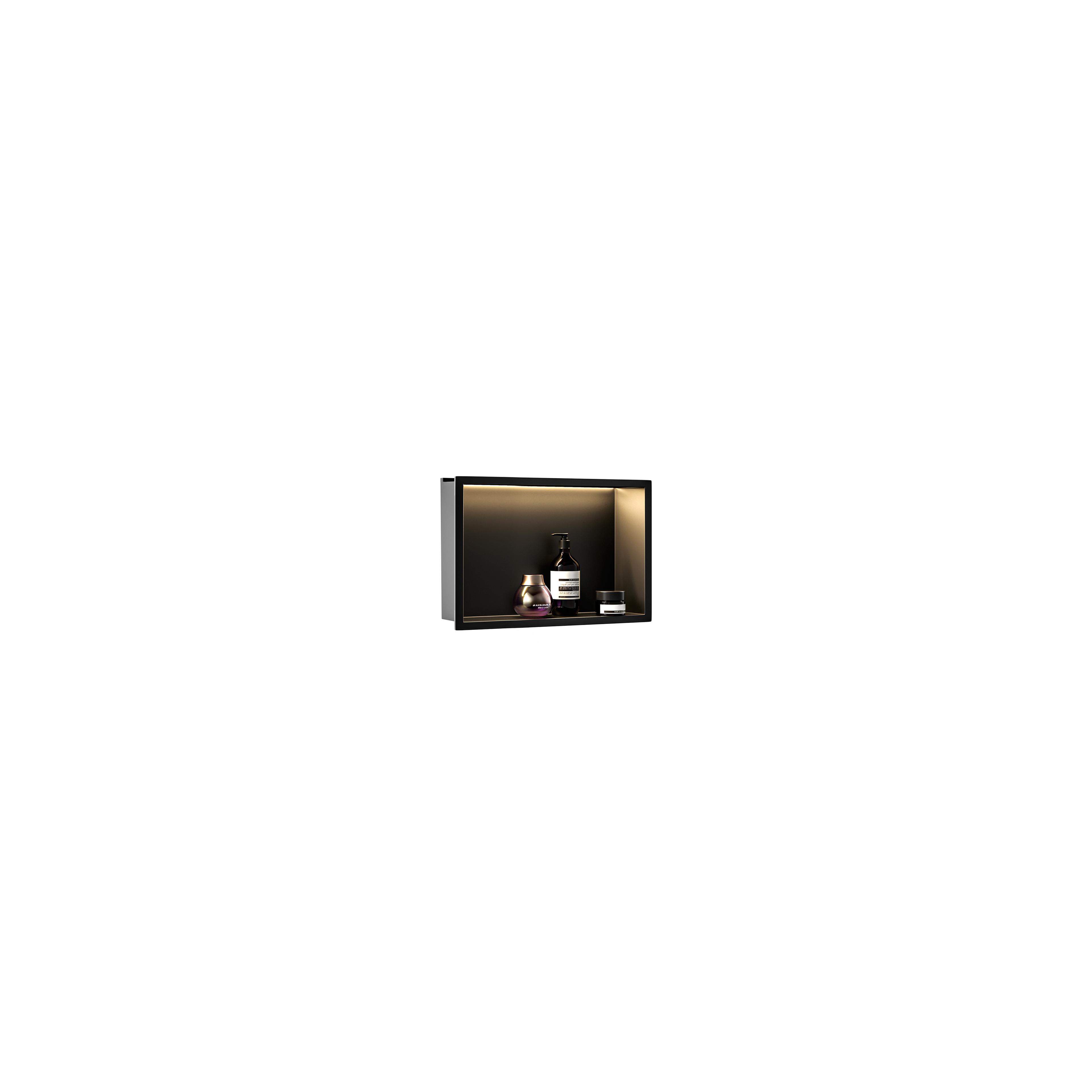 REPISA DE BAÑO EMPOTRADA LED 30x45 black