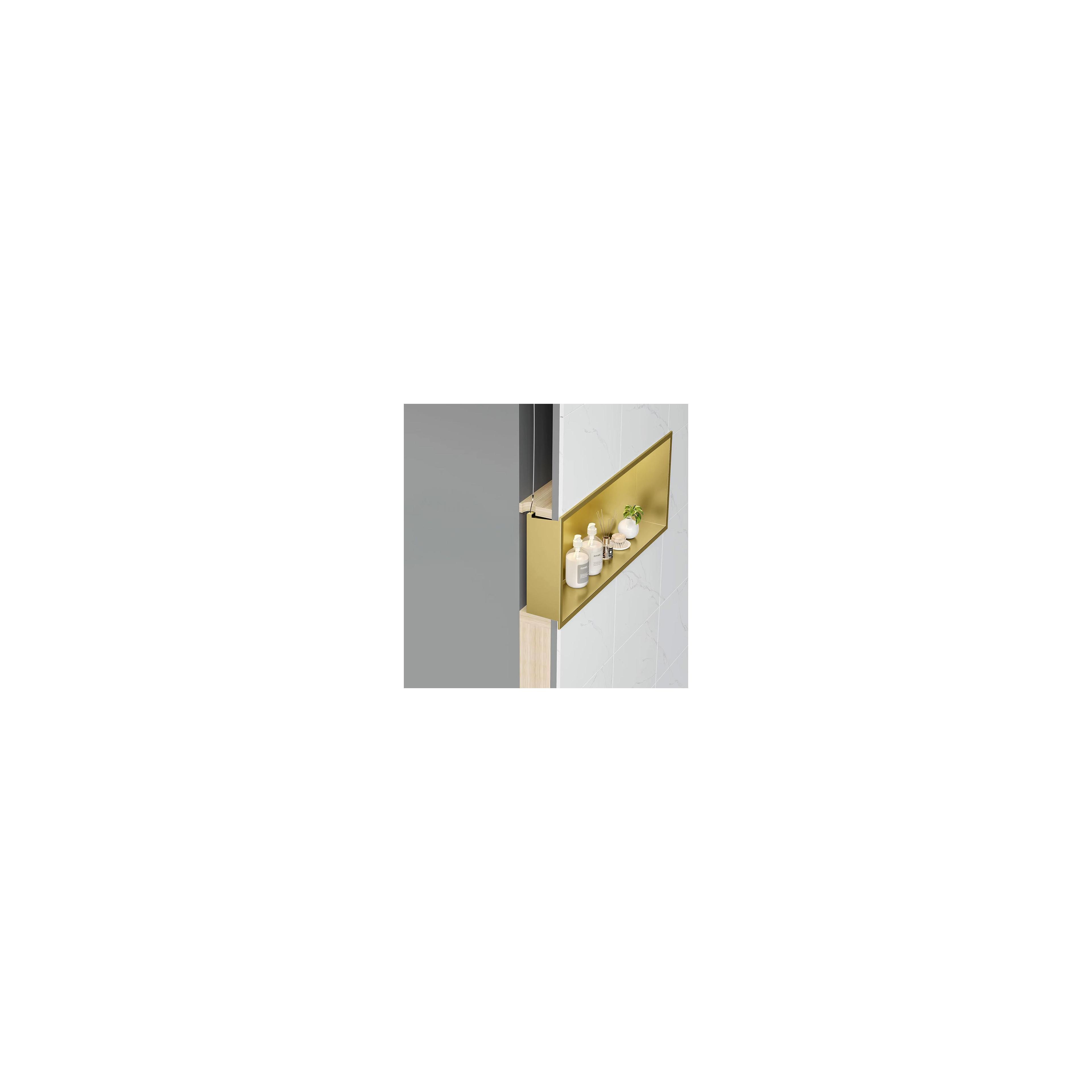 REPISA DE BAÑO EMPOTRADA LED 30x45 brush gold