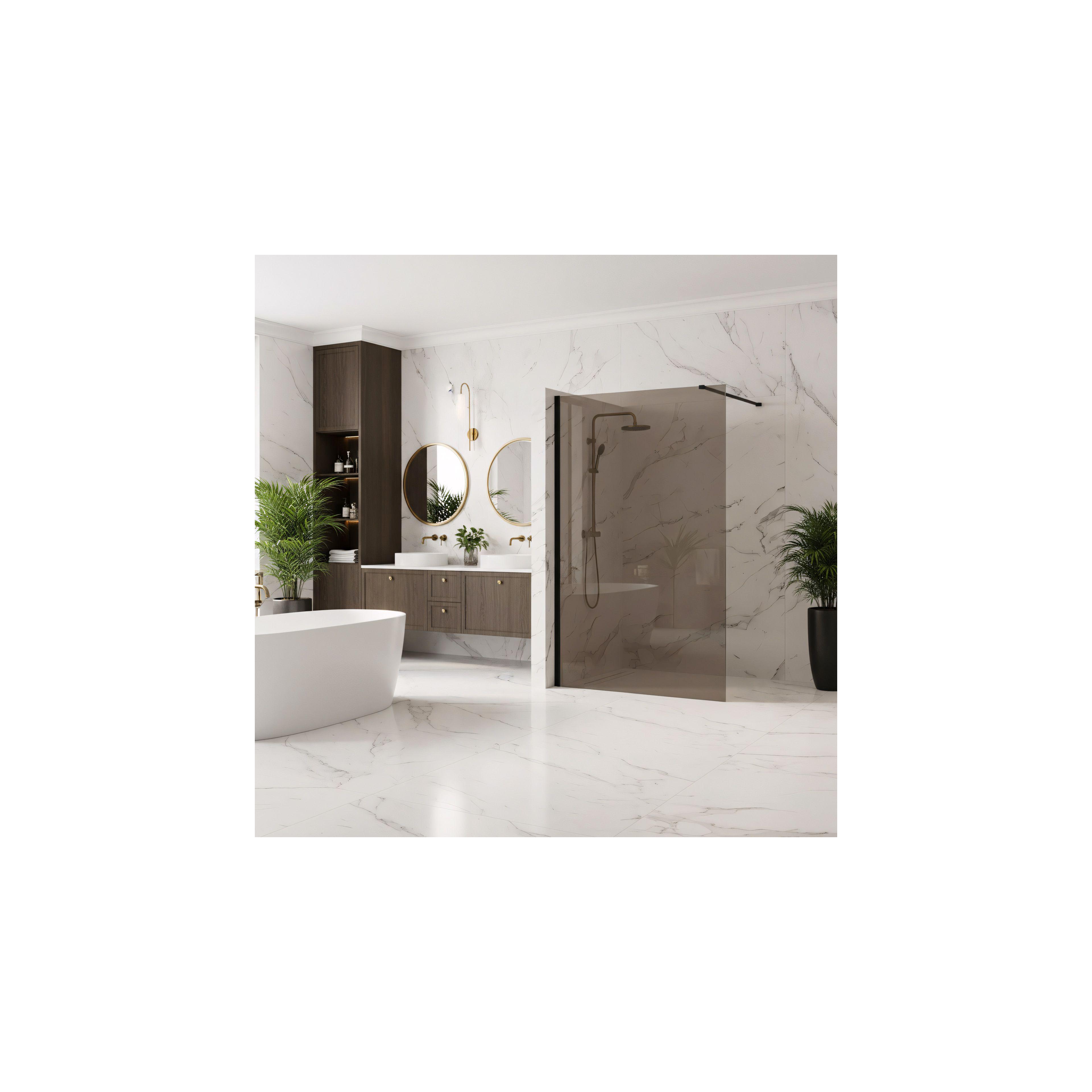 Kabina prysznicowa Walk-In Rea Flexi Brown / Black 90