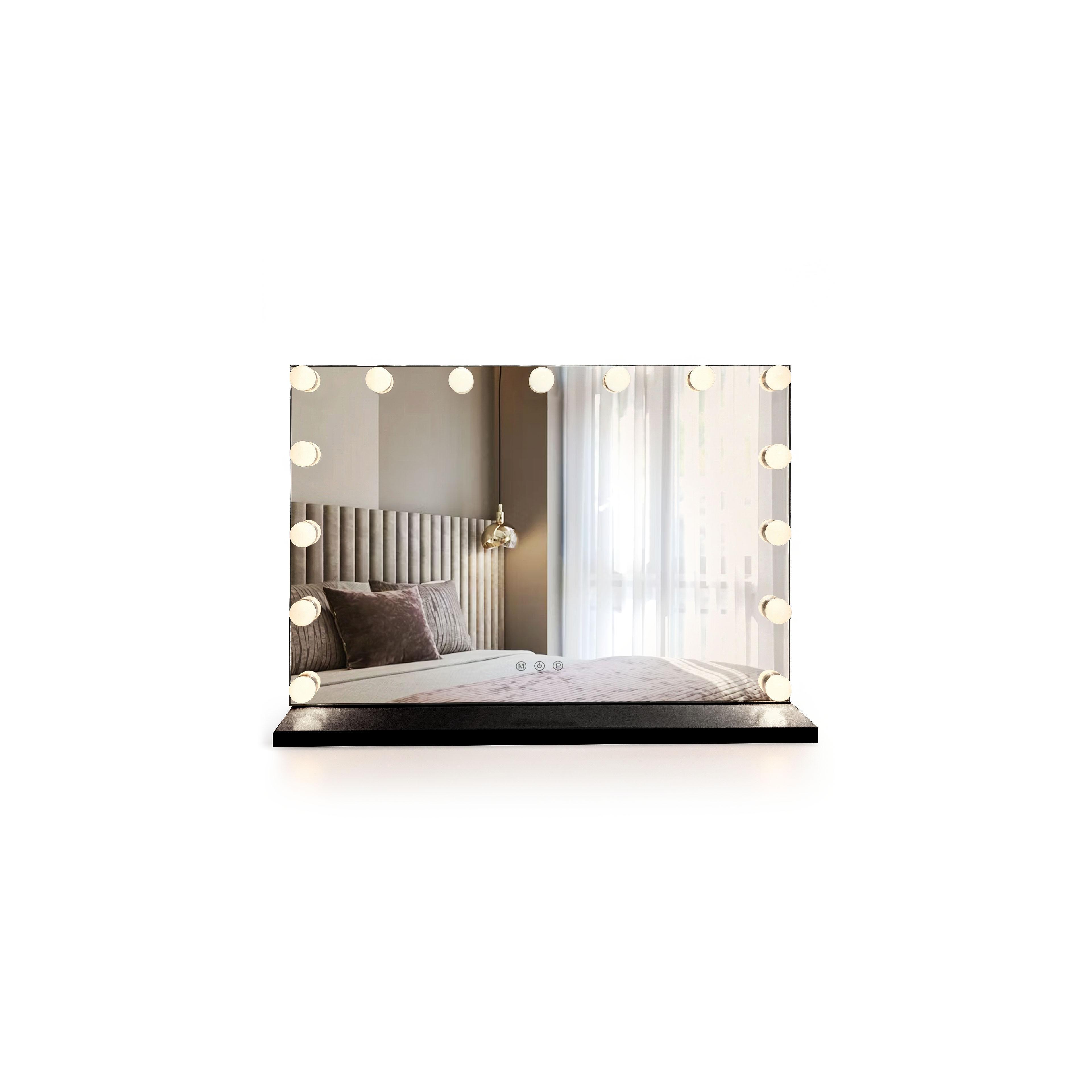 Mirror LED HOLLYWOOD Black 80x60