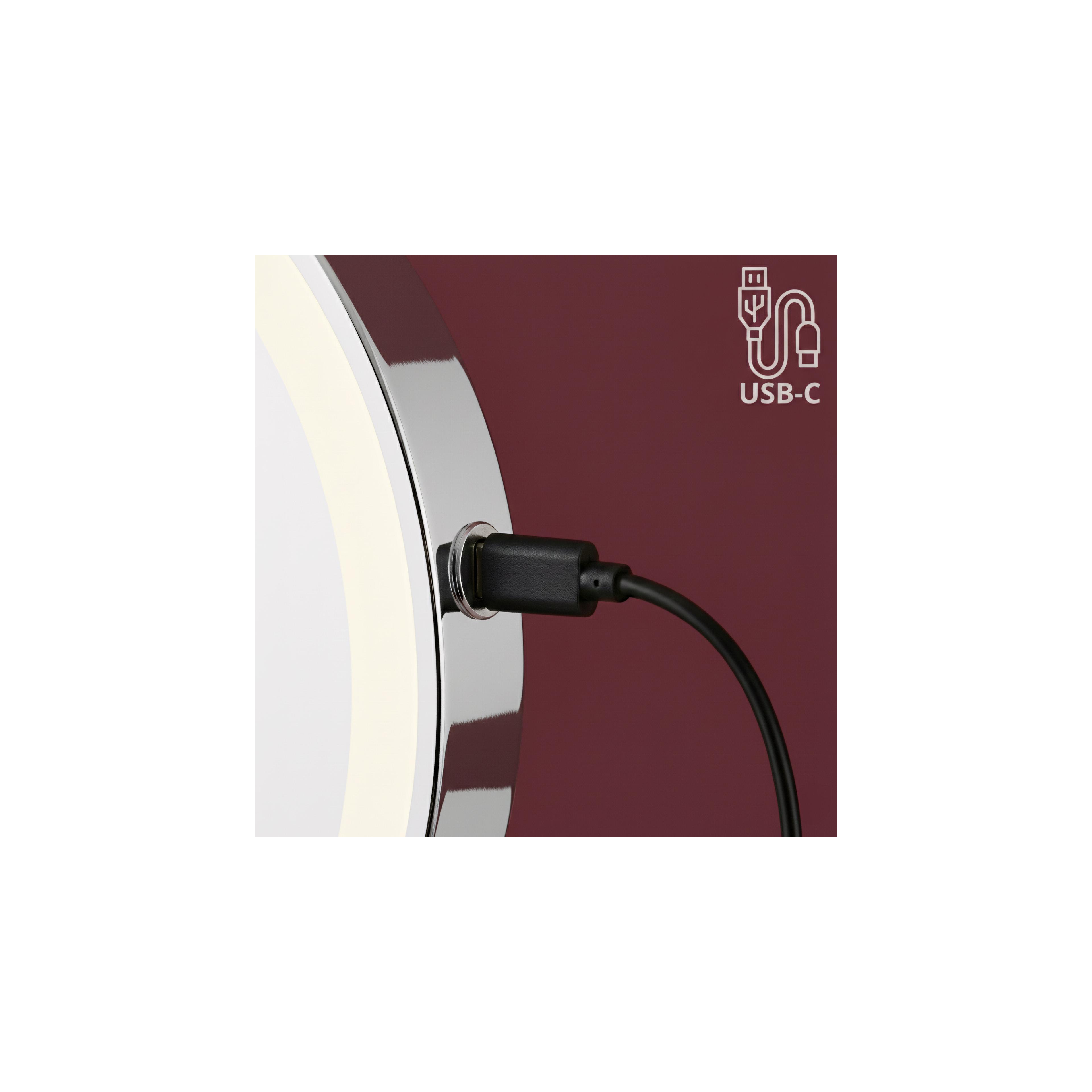 LED seinapeegel Glow Chrome