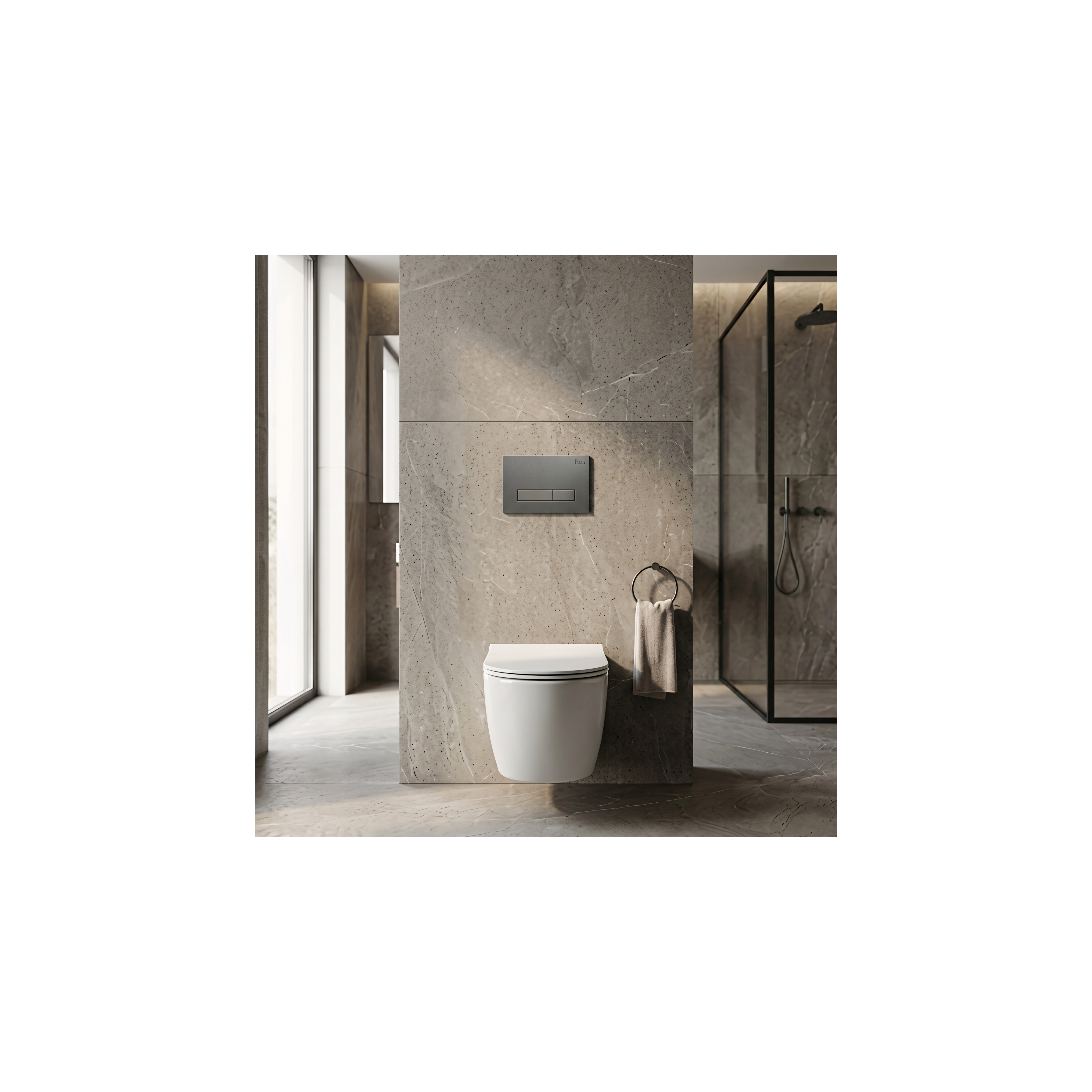 Beépíthető WC Tartókeret Szett Slim 024N HD Titan Nyomólappal