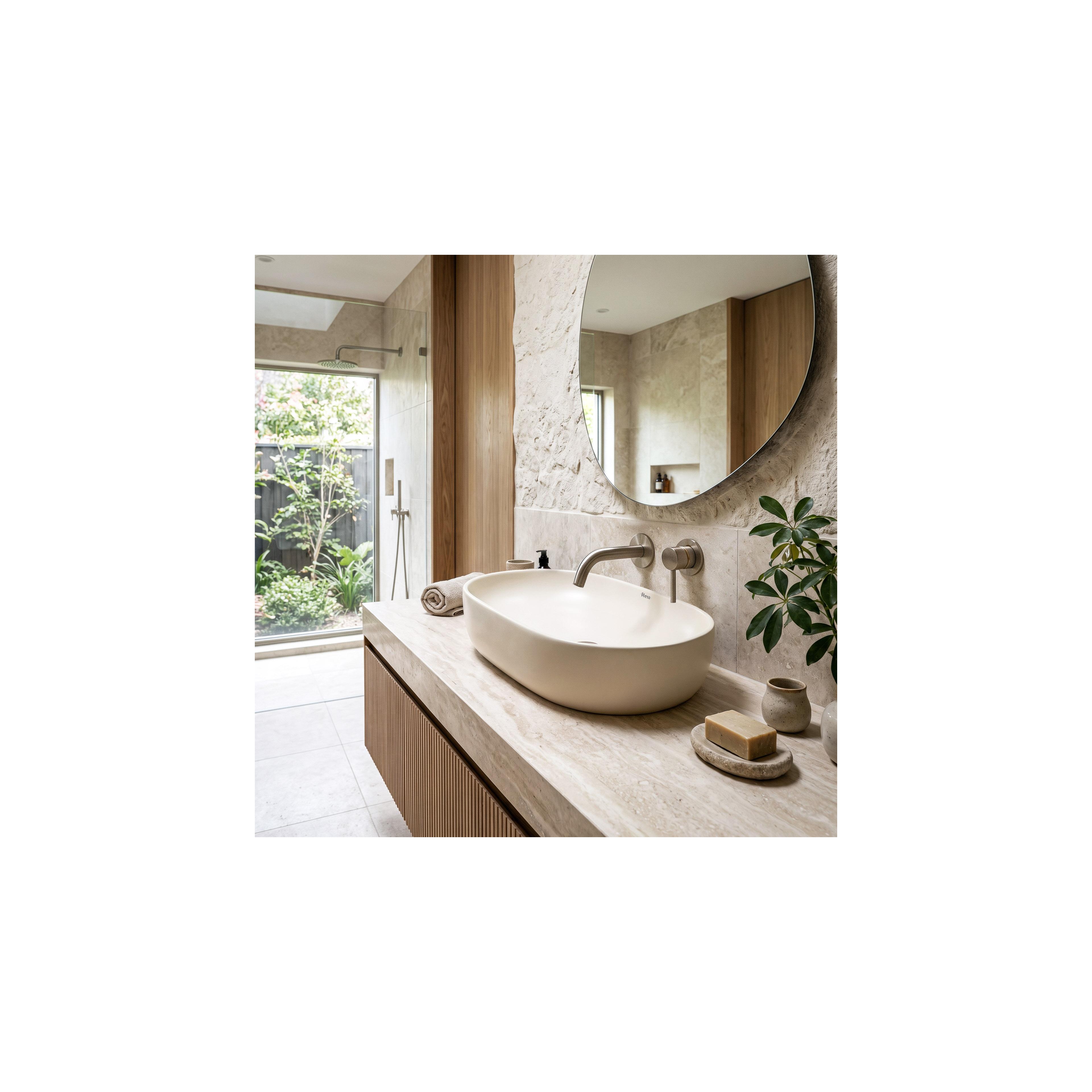 Lavabo à Poser Rea Focus Creme