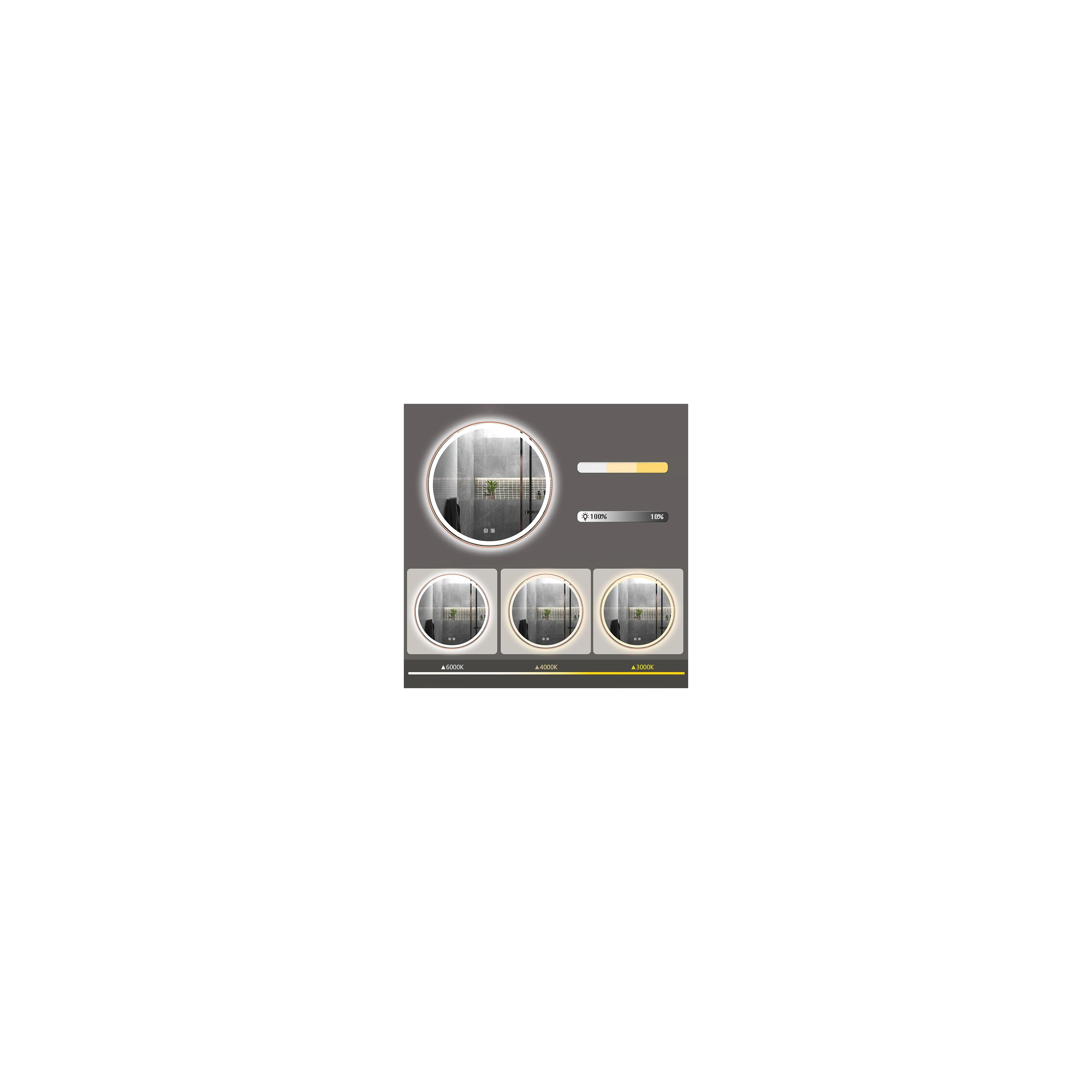LED sienas spogulis 50cm MMJ BRUSH COPPER
