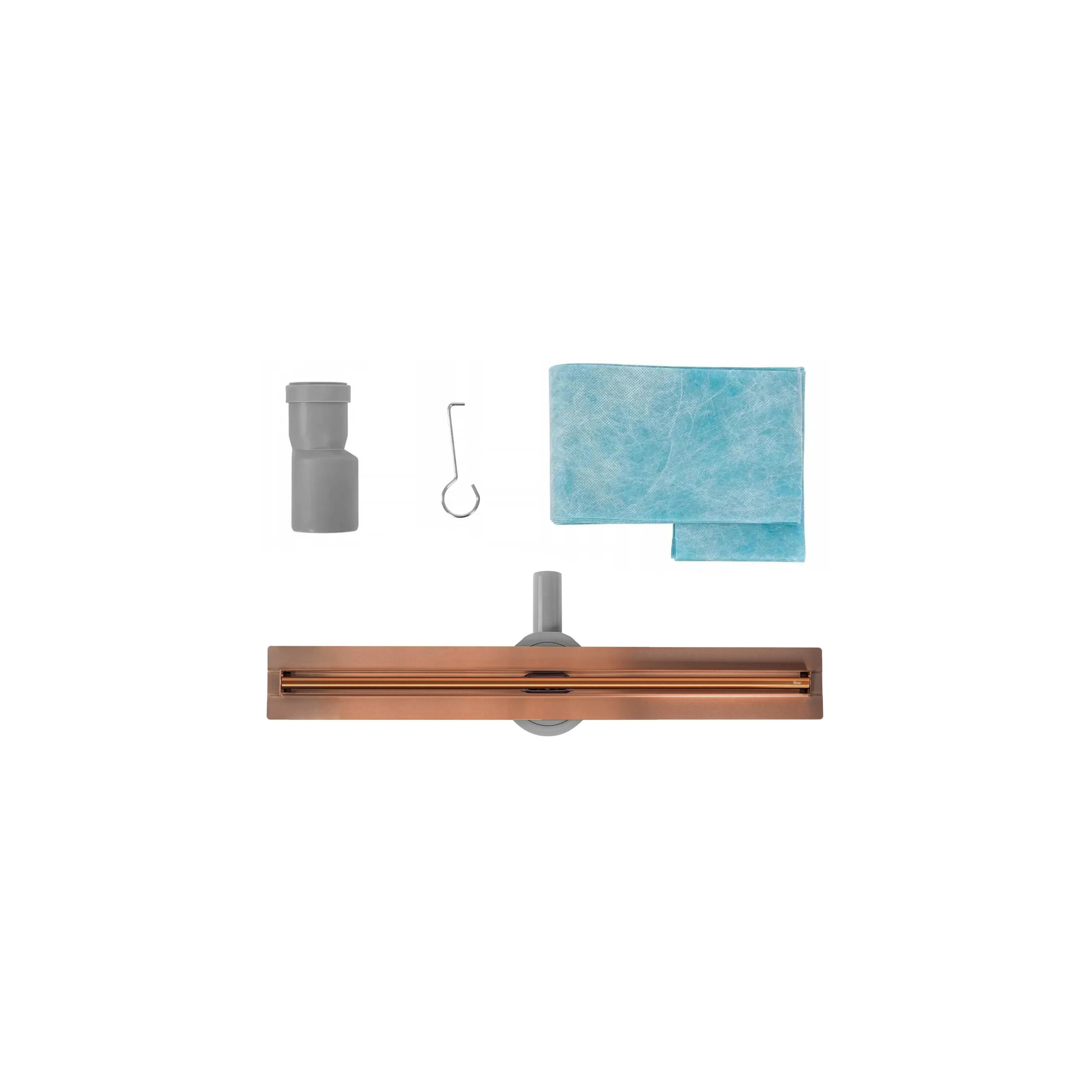 Линеен отводнител REA Neox Slim pro Brushed Copper 100