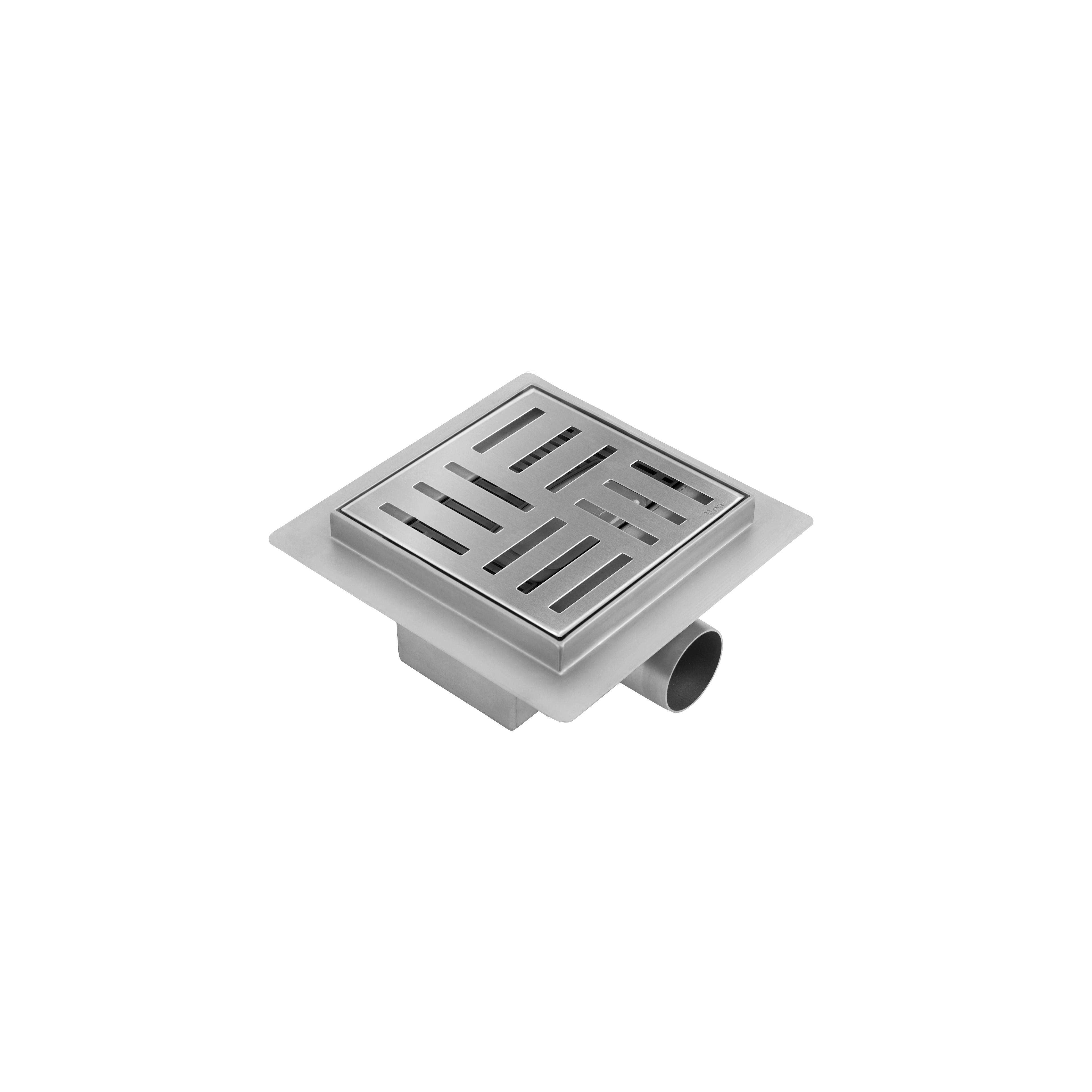 Drain linéaire REA CROSS 150x150 Nickel Brush