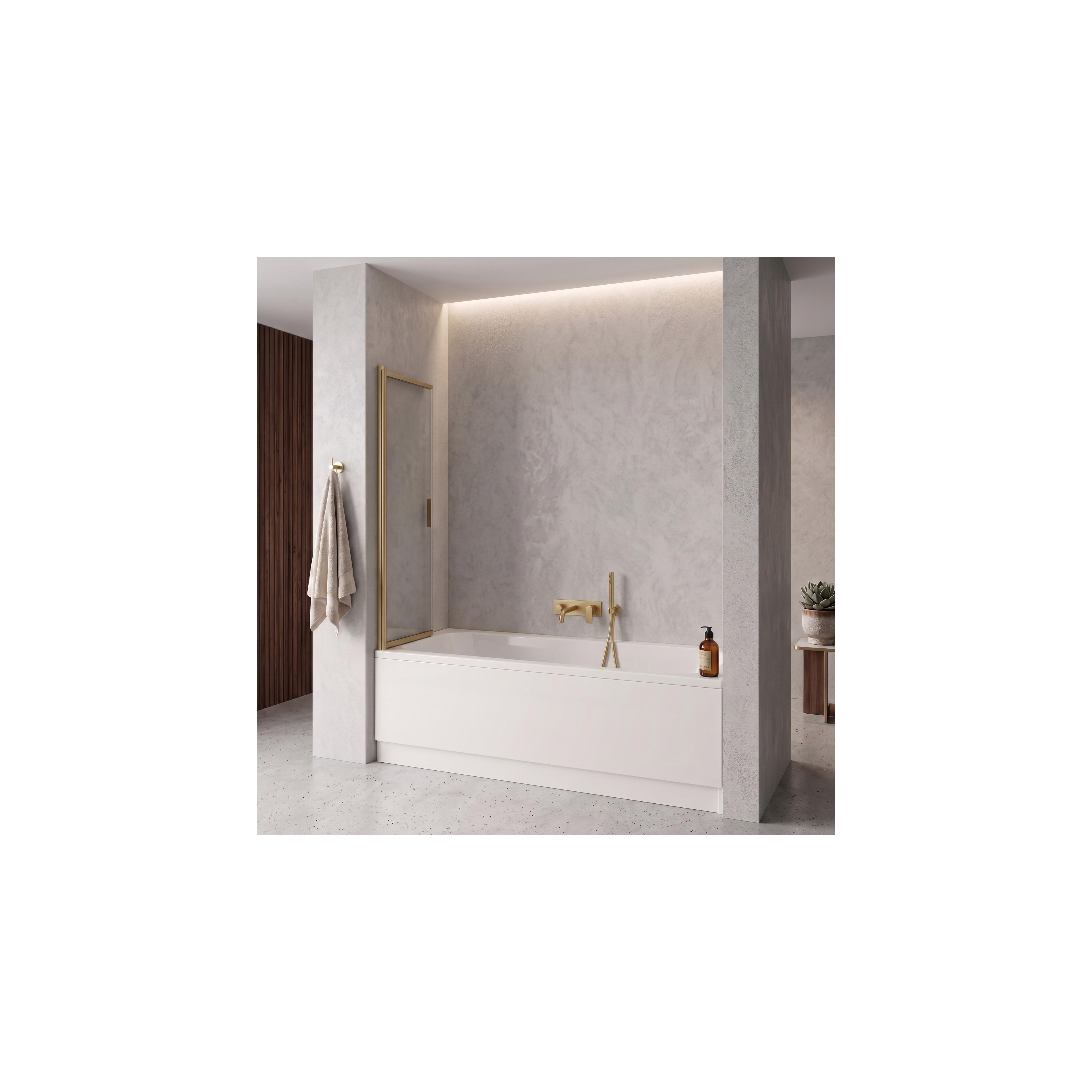 Badekarsskærm skydedør Rea Dario Brush Gold 80