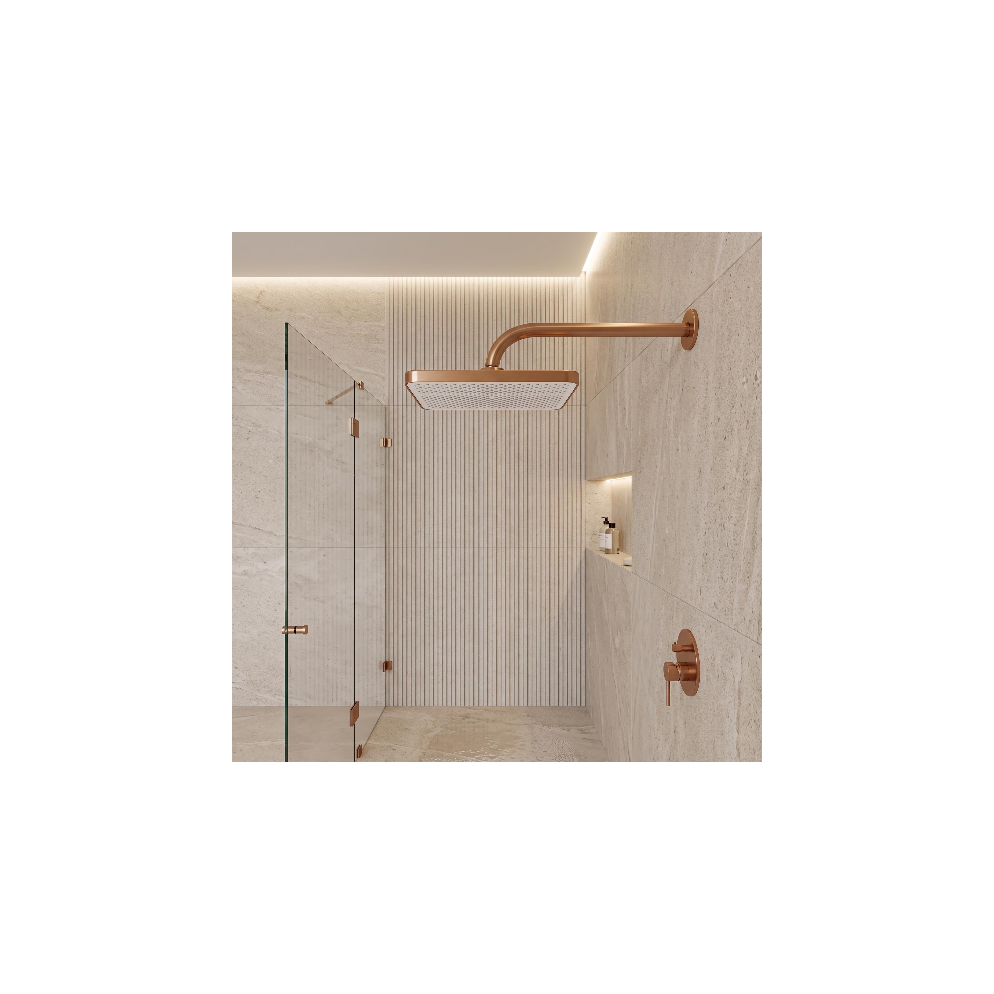 Stačiakampė lietaus dušo galva REA JS-032 Brushed Copper