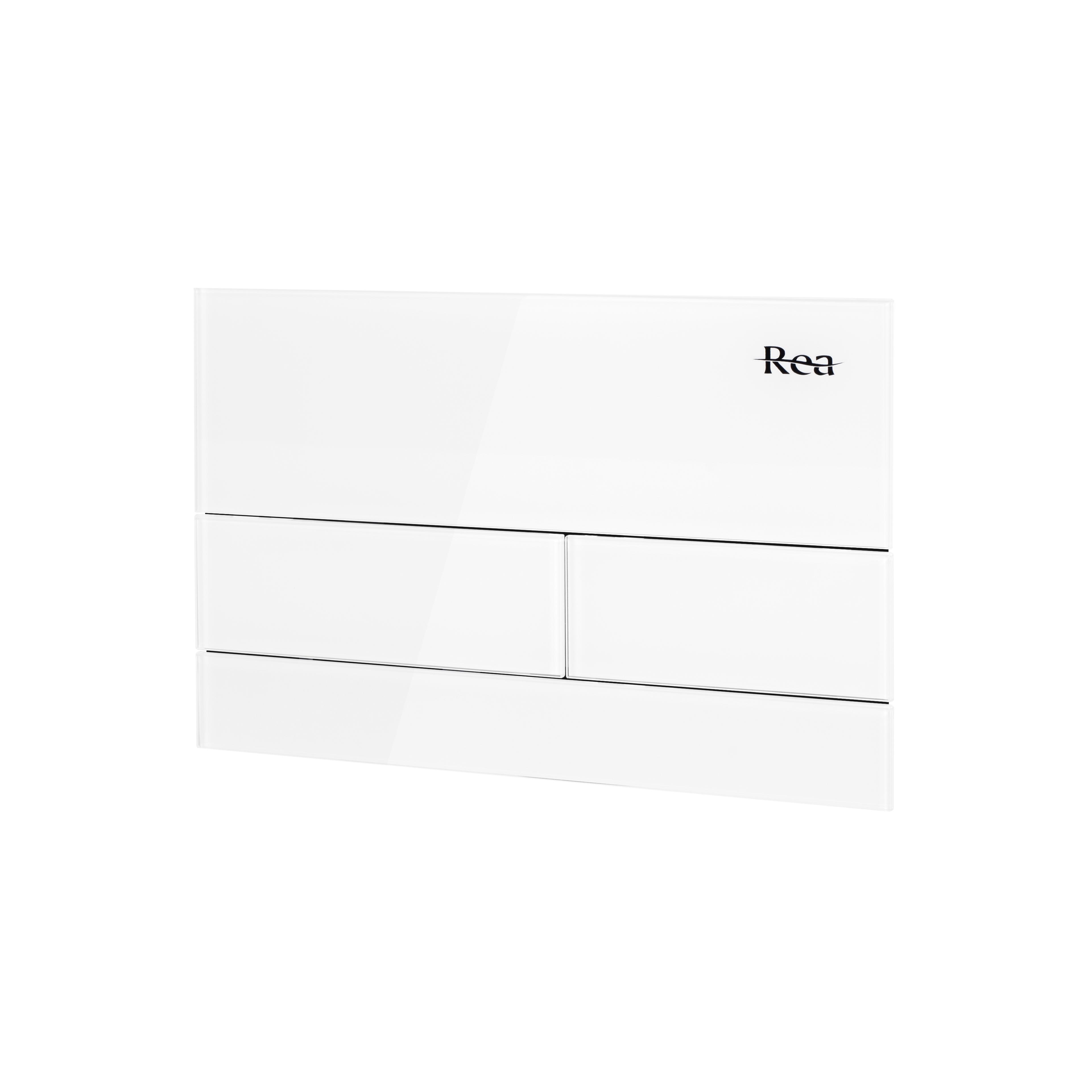 Toilet Flush Button WC K011A-Q Rea T White Glass