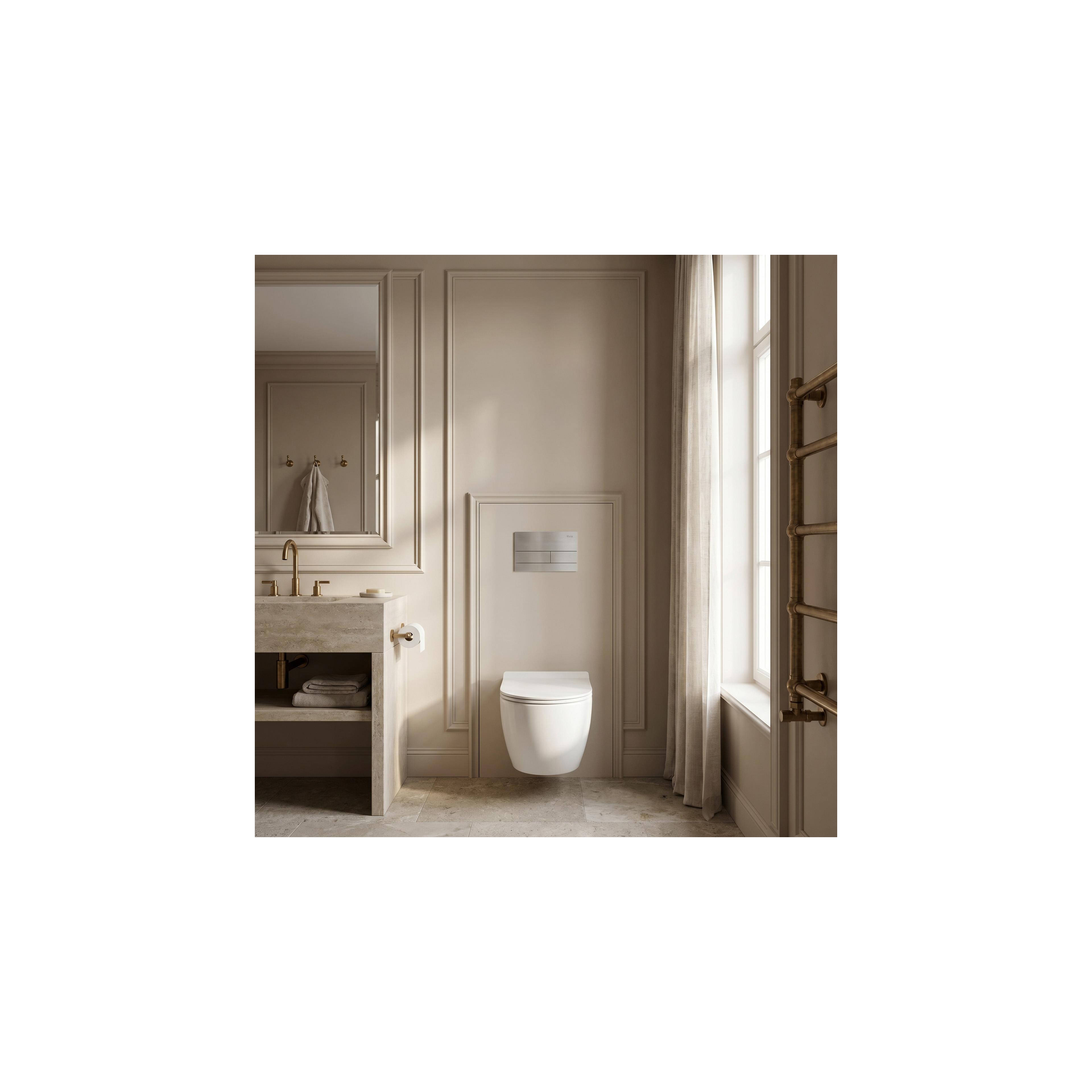 Concealed WC Frame Set Slim 024N with Titan T Brush Steel
