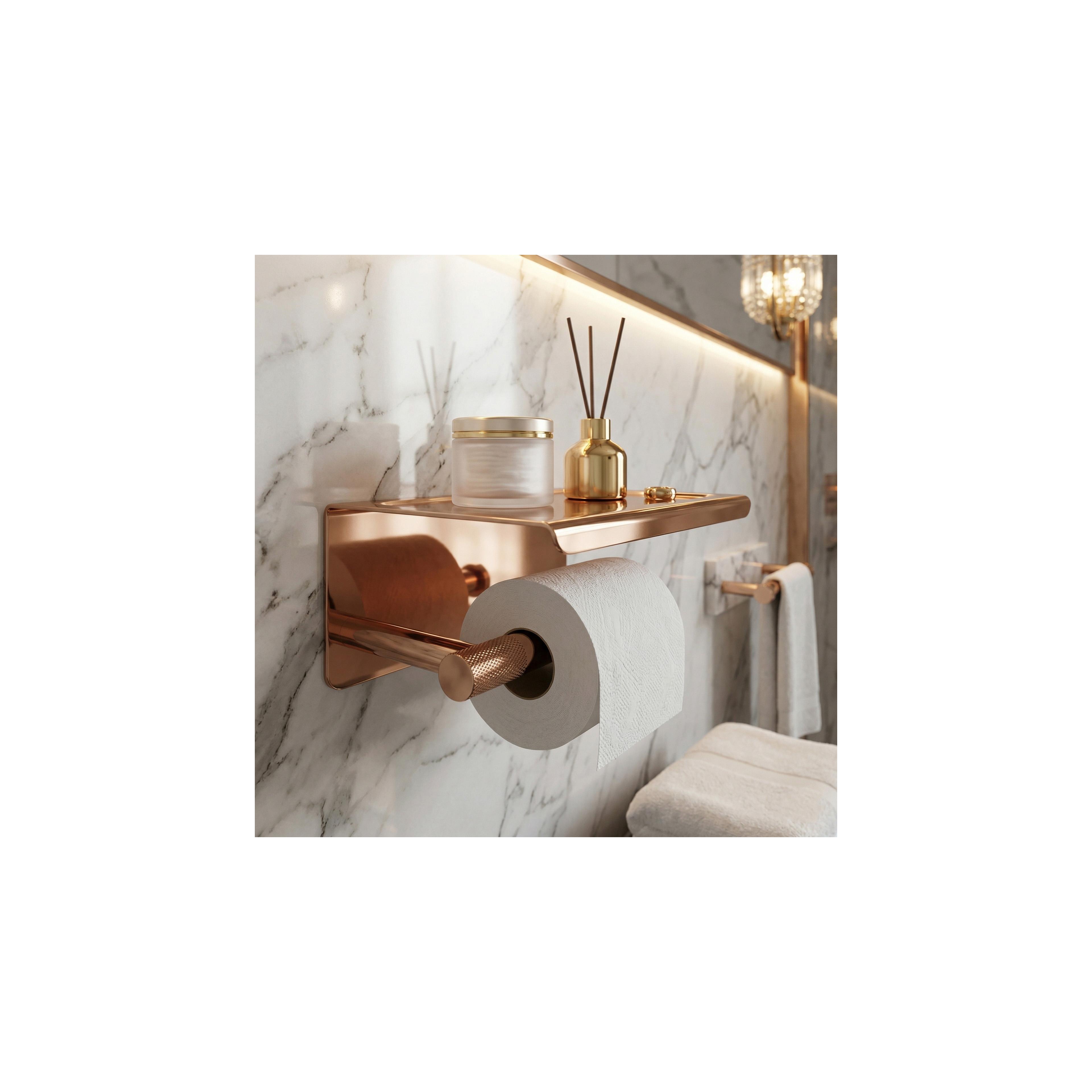 Toilettenpapierhalter mit Ablage 6613 Modern Copper