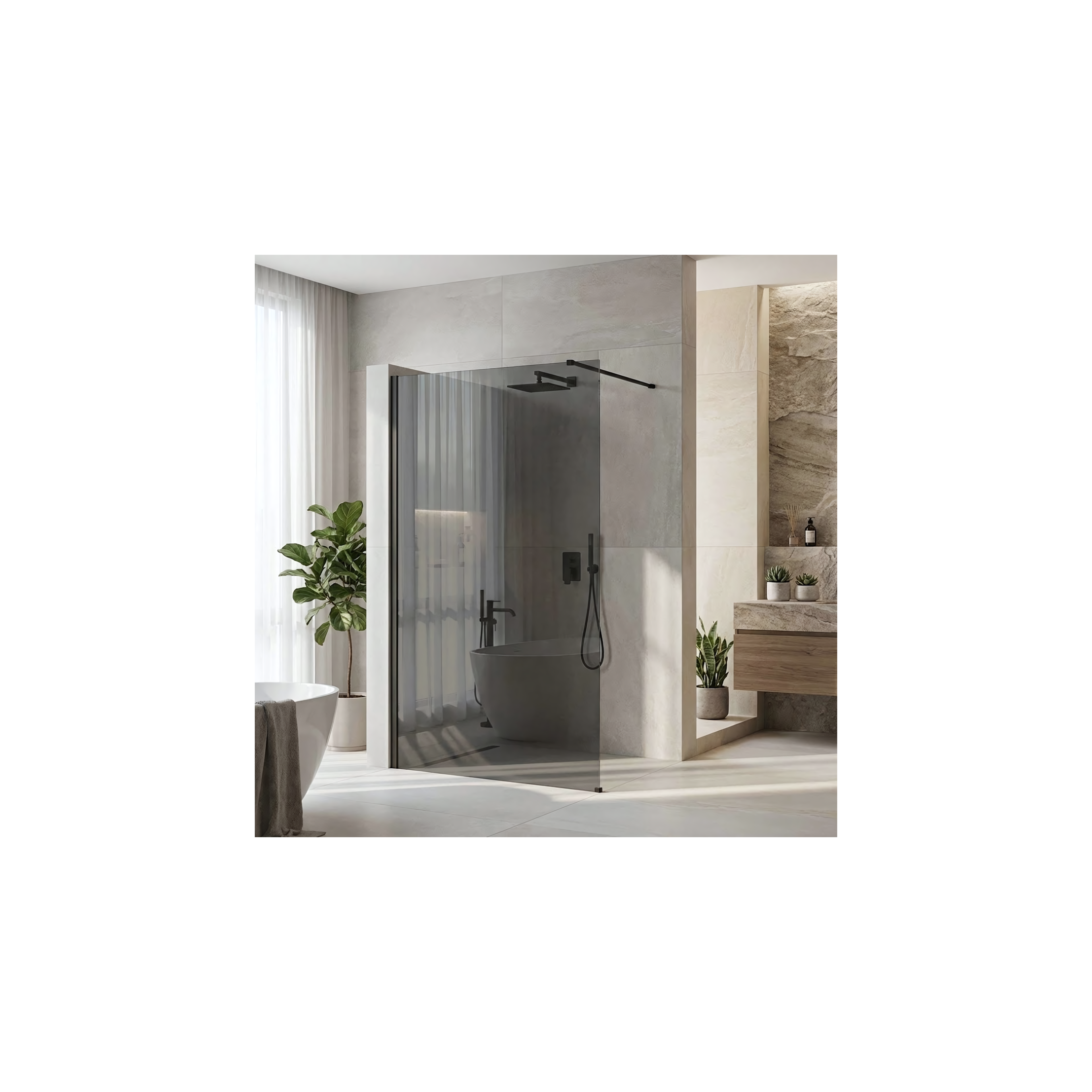 Paroi de douche Rea Flexi Grey / Black 120