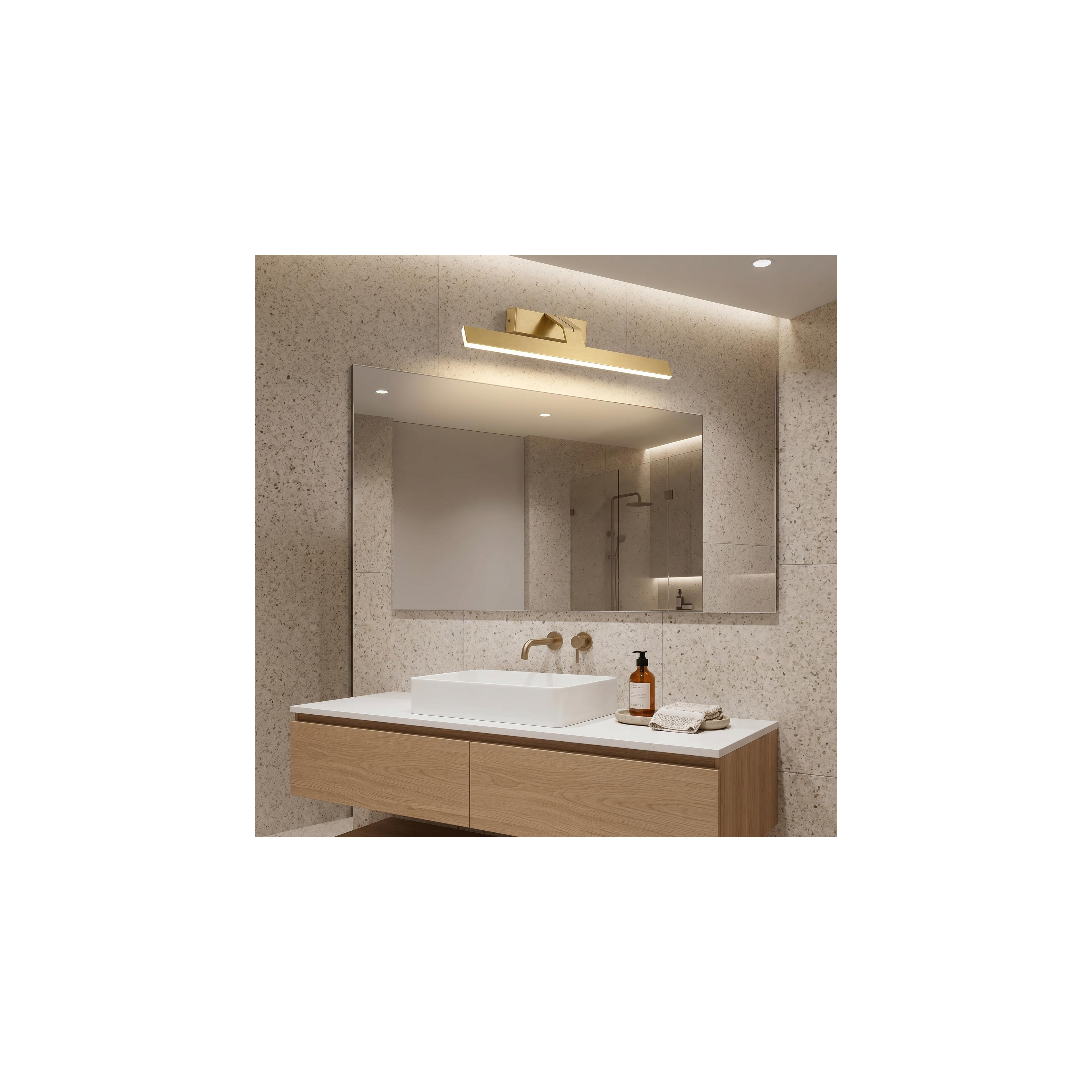 Vannitoa seina LED-valgusti SWE007-1W 43cm BRUSH GOLD
