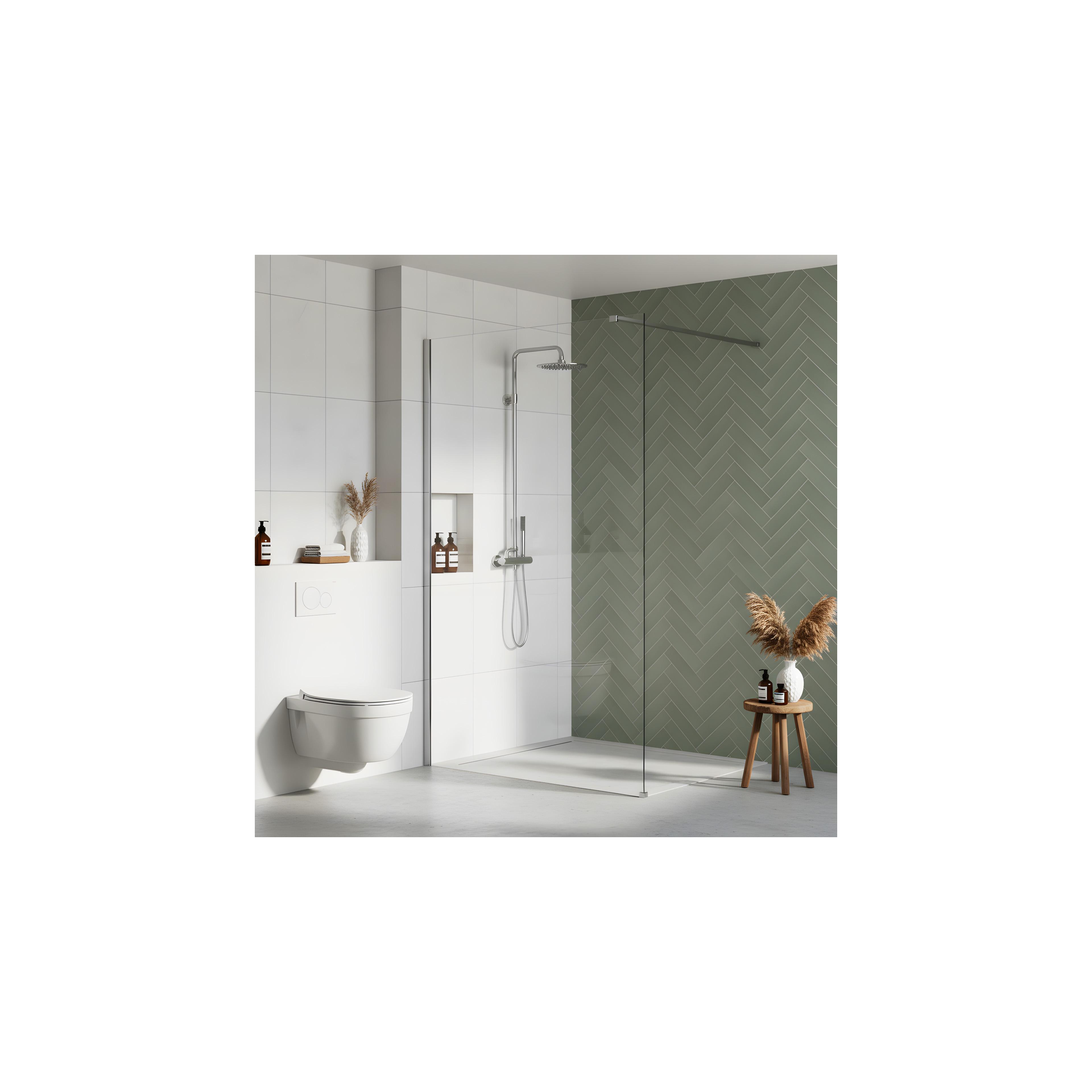 Walk-in suihkuseinä Rea Flexi Transparent / Chrome 140