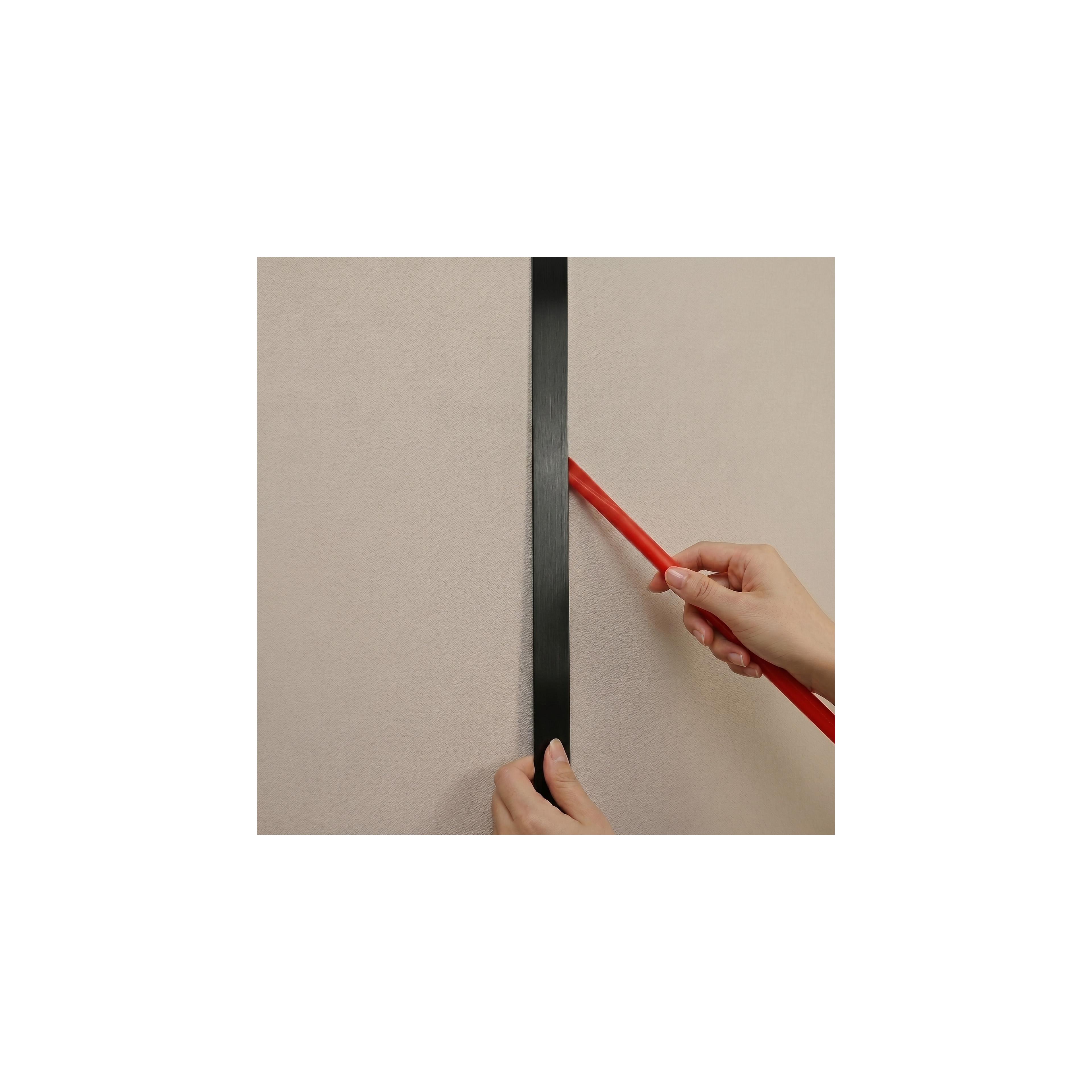 Self-adhesive decorative trim Rea P14454CD 3,8cm Brush Black