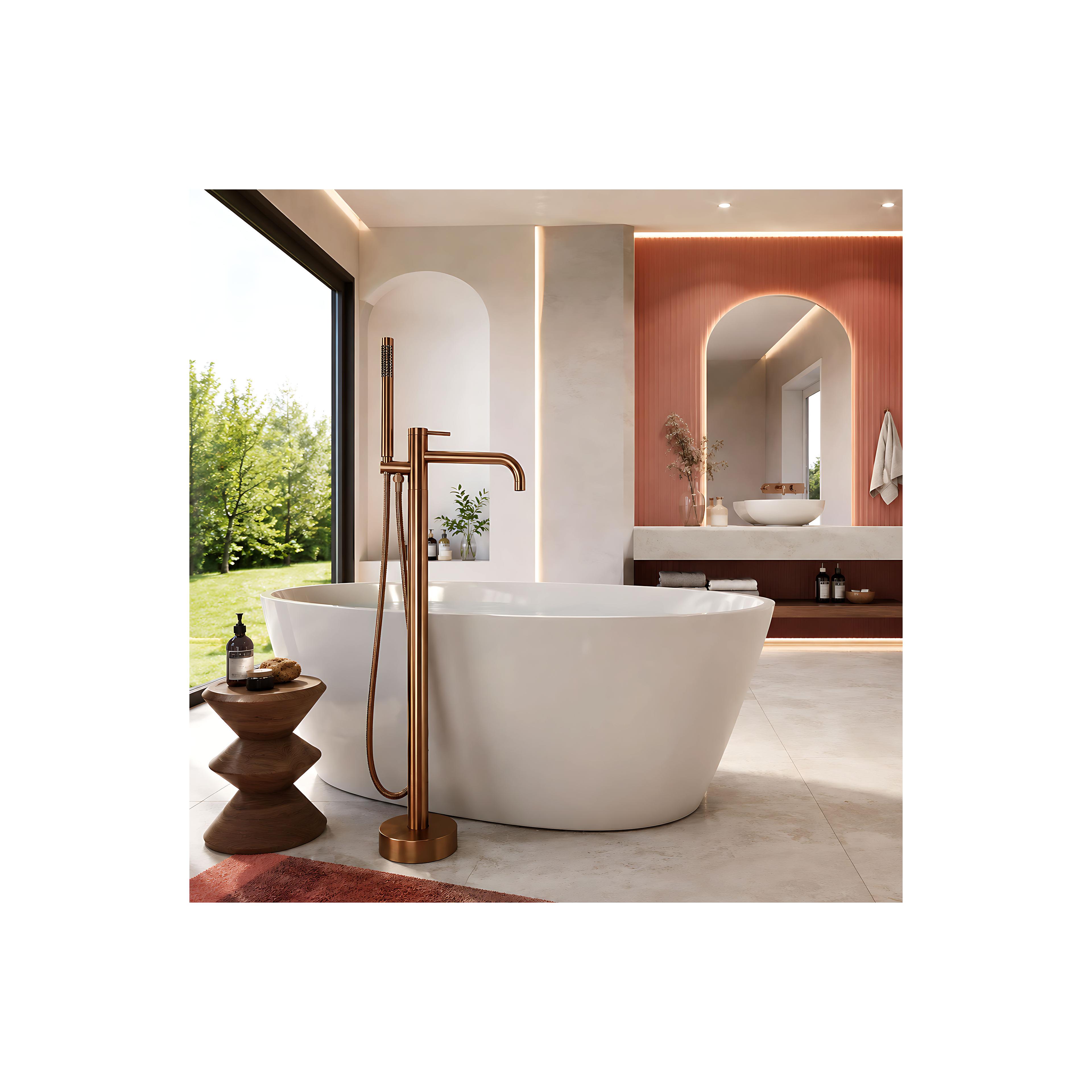 Free-standing faucet Rea Clif Brush Copper