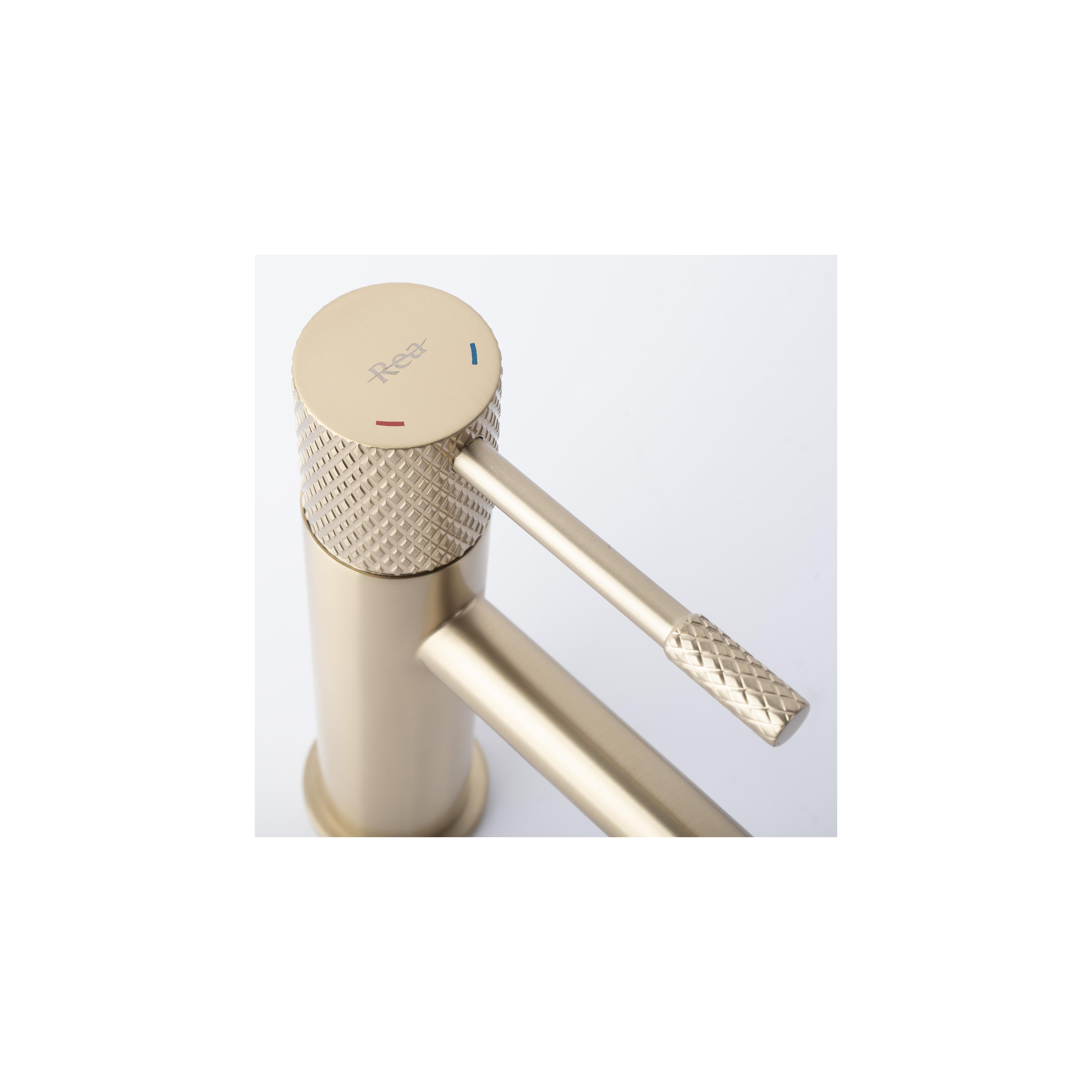 Bathroom faucet Rea Venti Brush Gold High