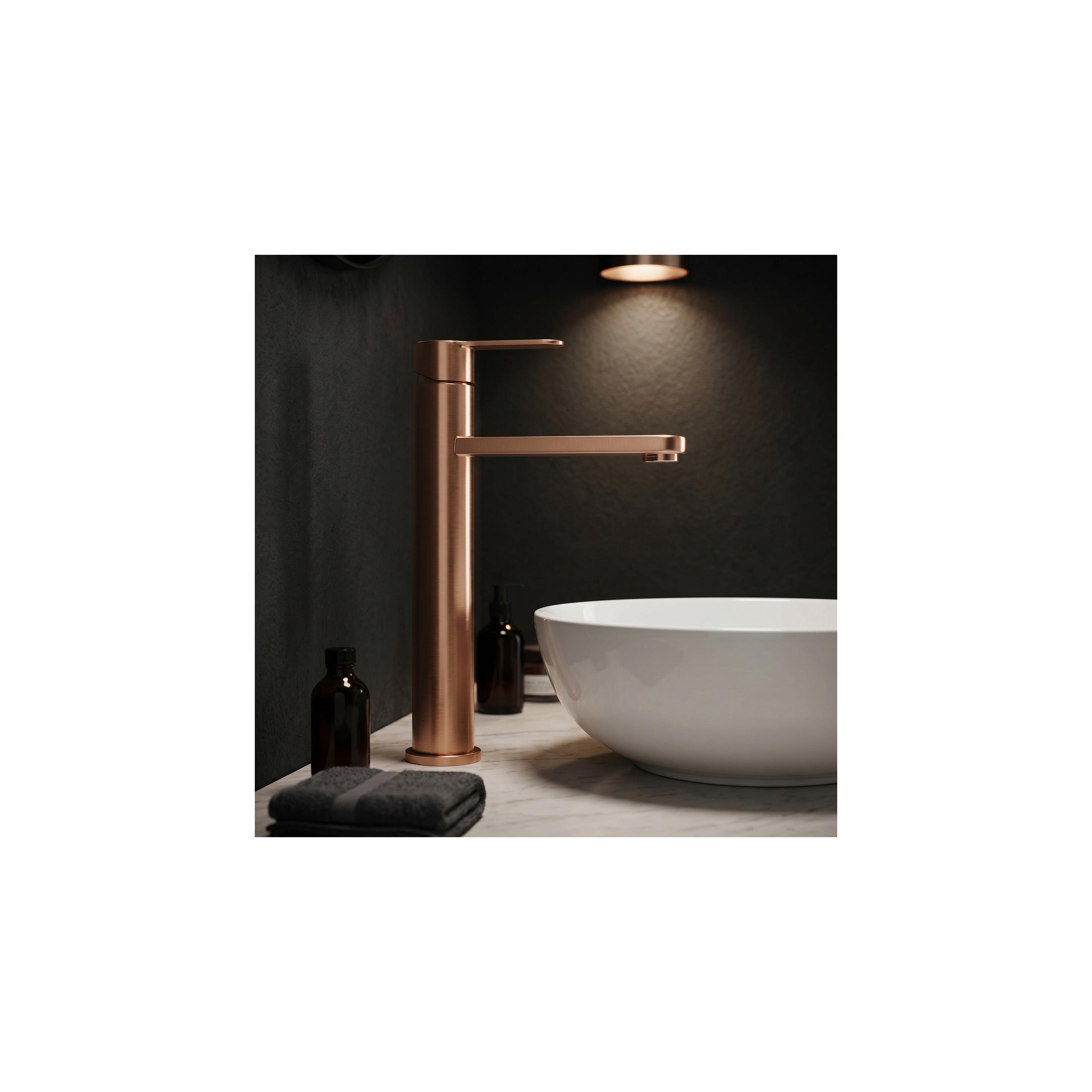 Robinet de salle de bain Rea Arcos Brush Copper