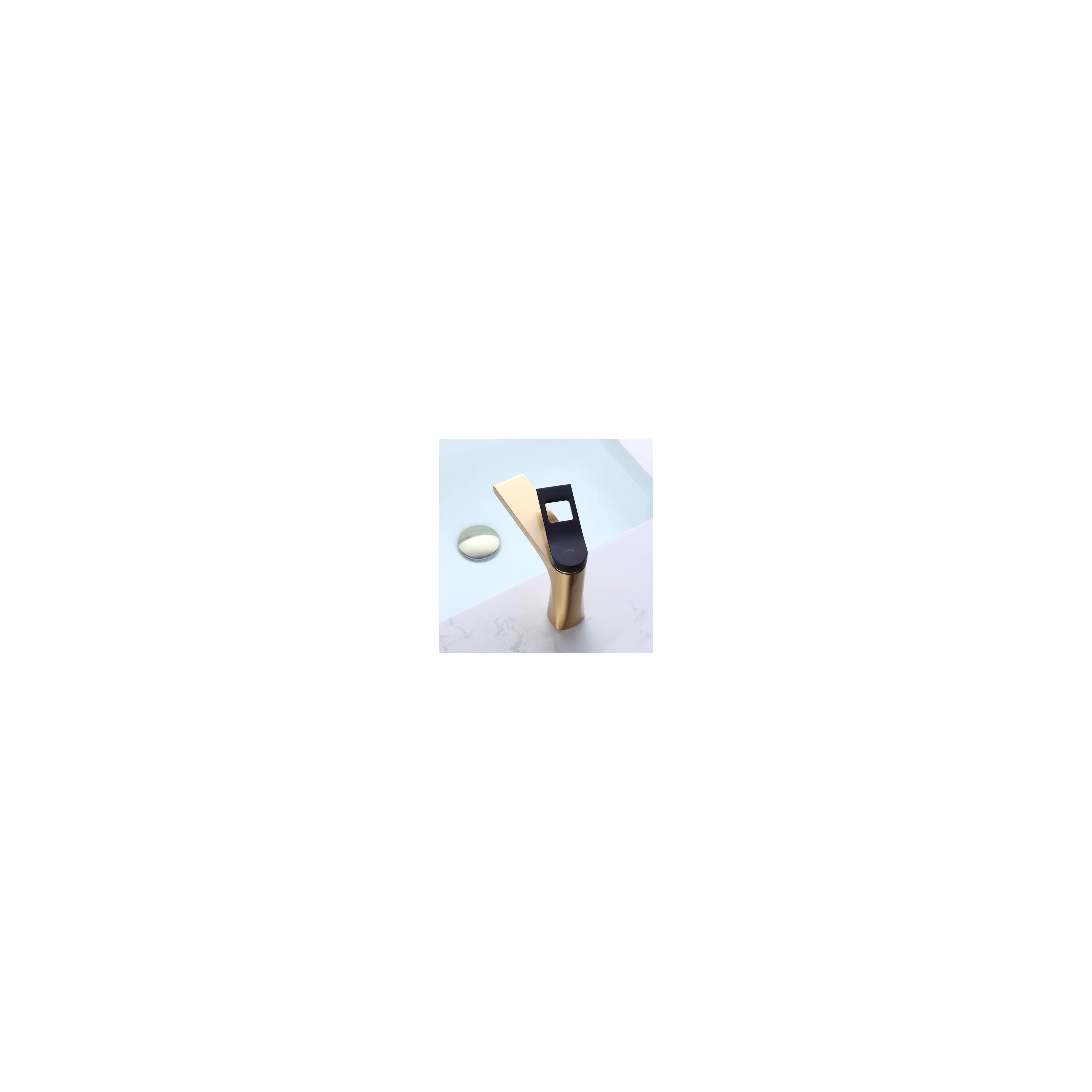 Baterie pentru baie REA SOUL Gold mat black  low