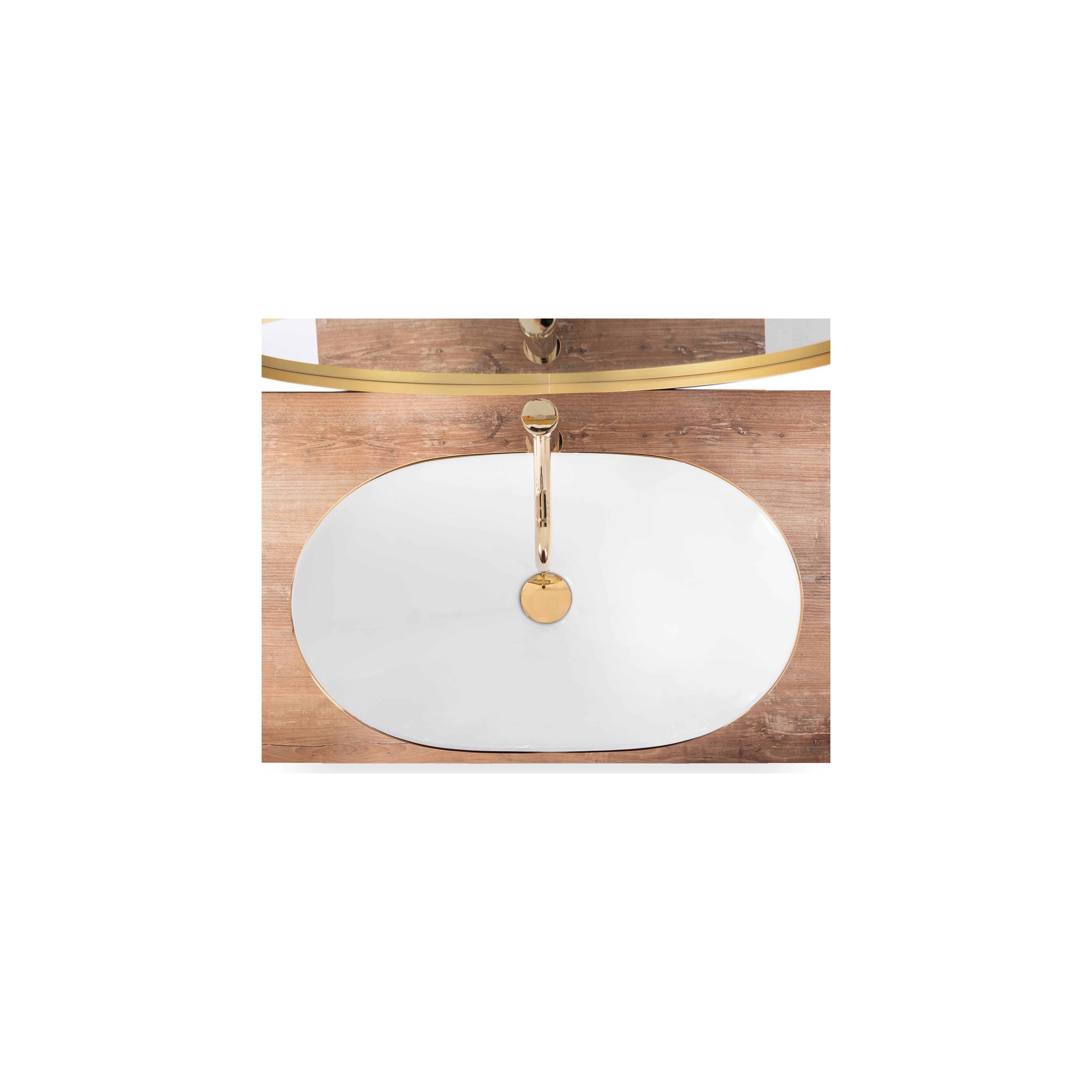 Countertop washbasin Rea Royal Gold Edge