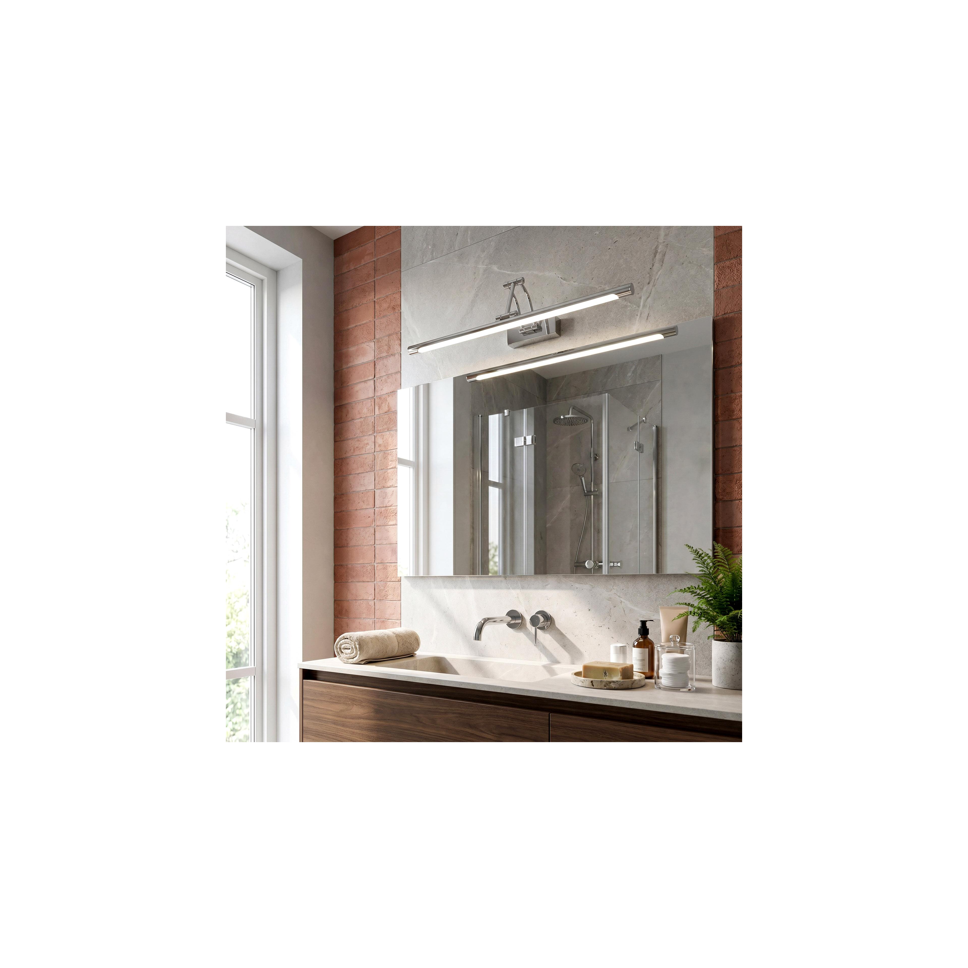 Badrum vägg LED-lampa SWE017-1W 60cm Chrome