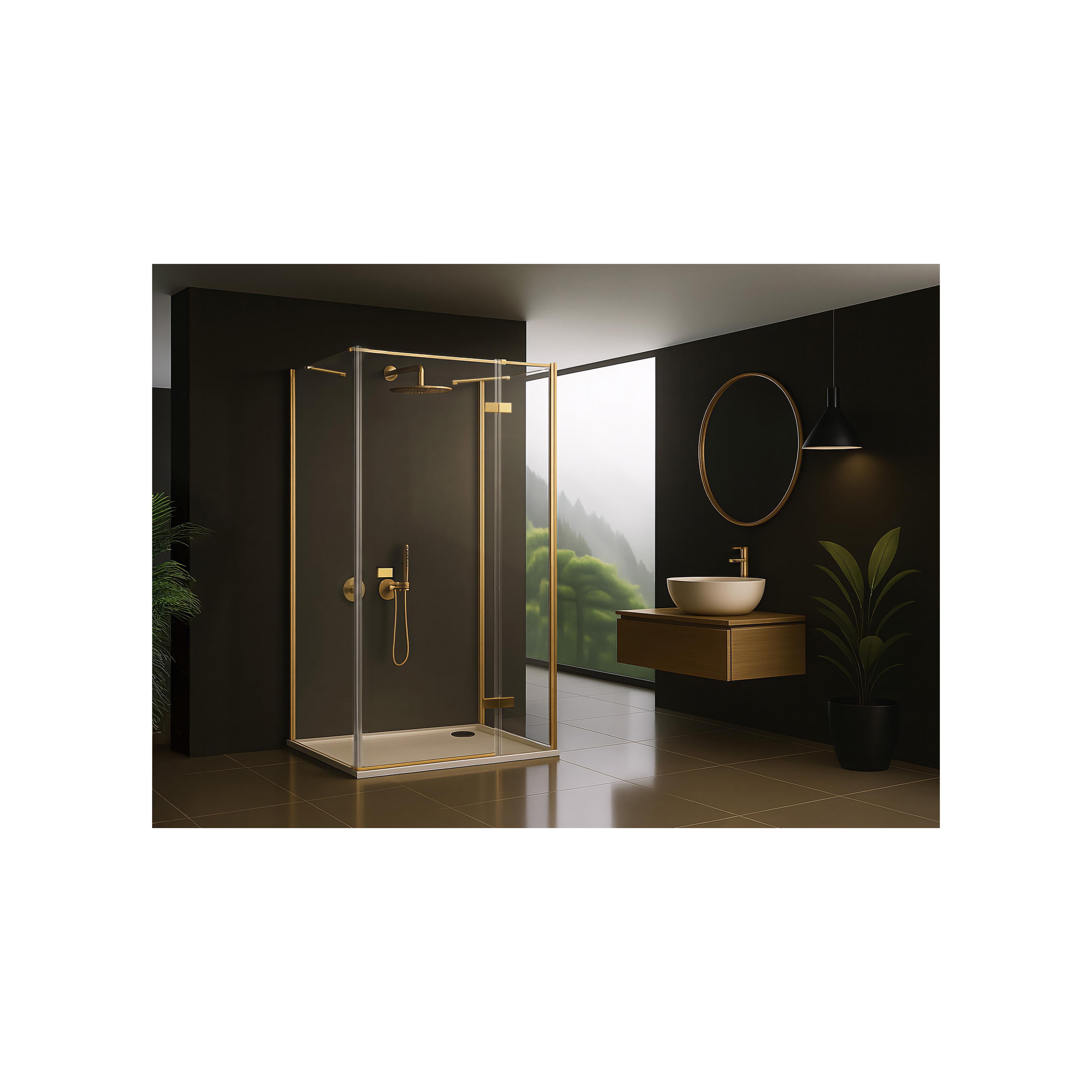 Cabine de douche Rea Atlas 100x90 Brush Gold