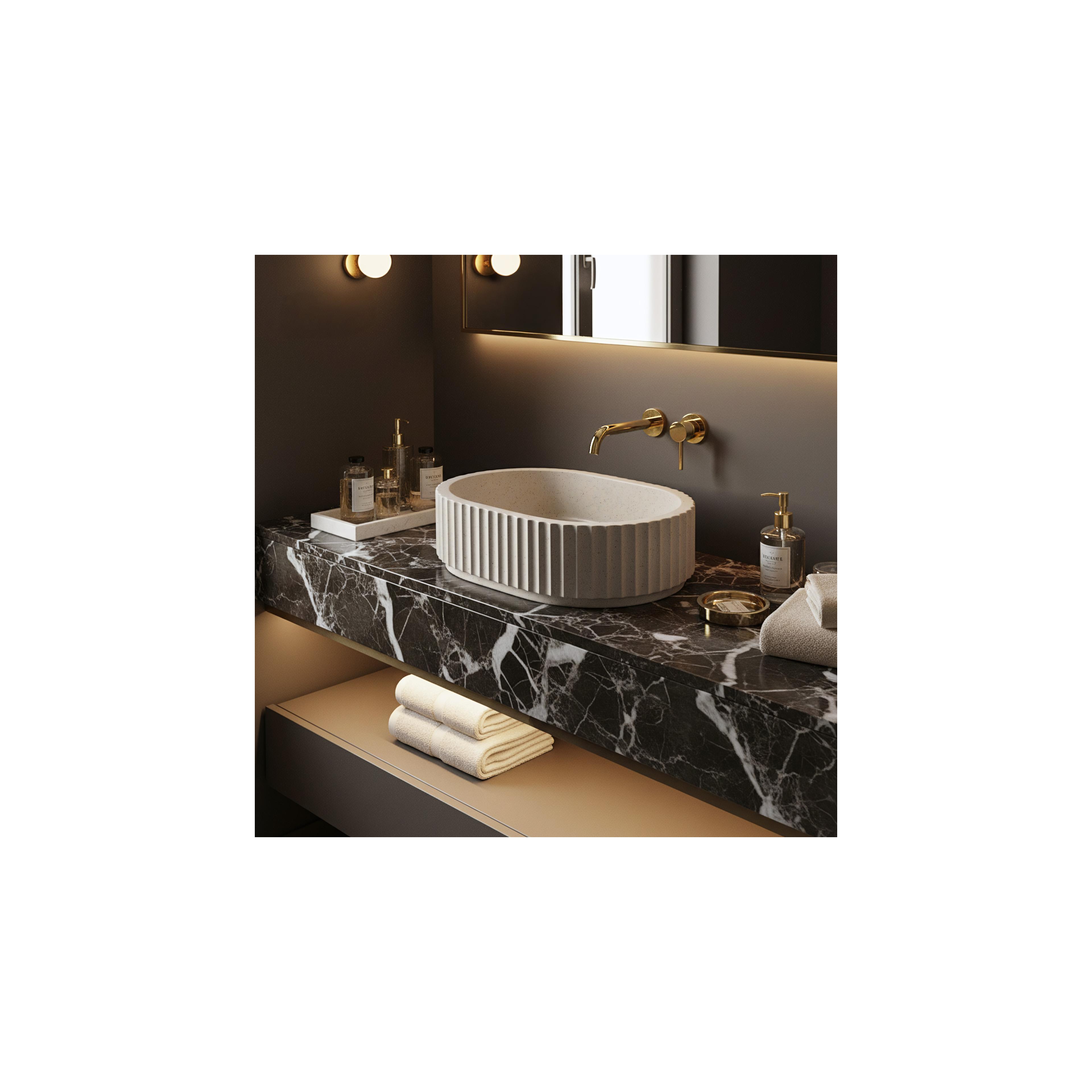 Countertop Basin Rea Margaret Beige