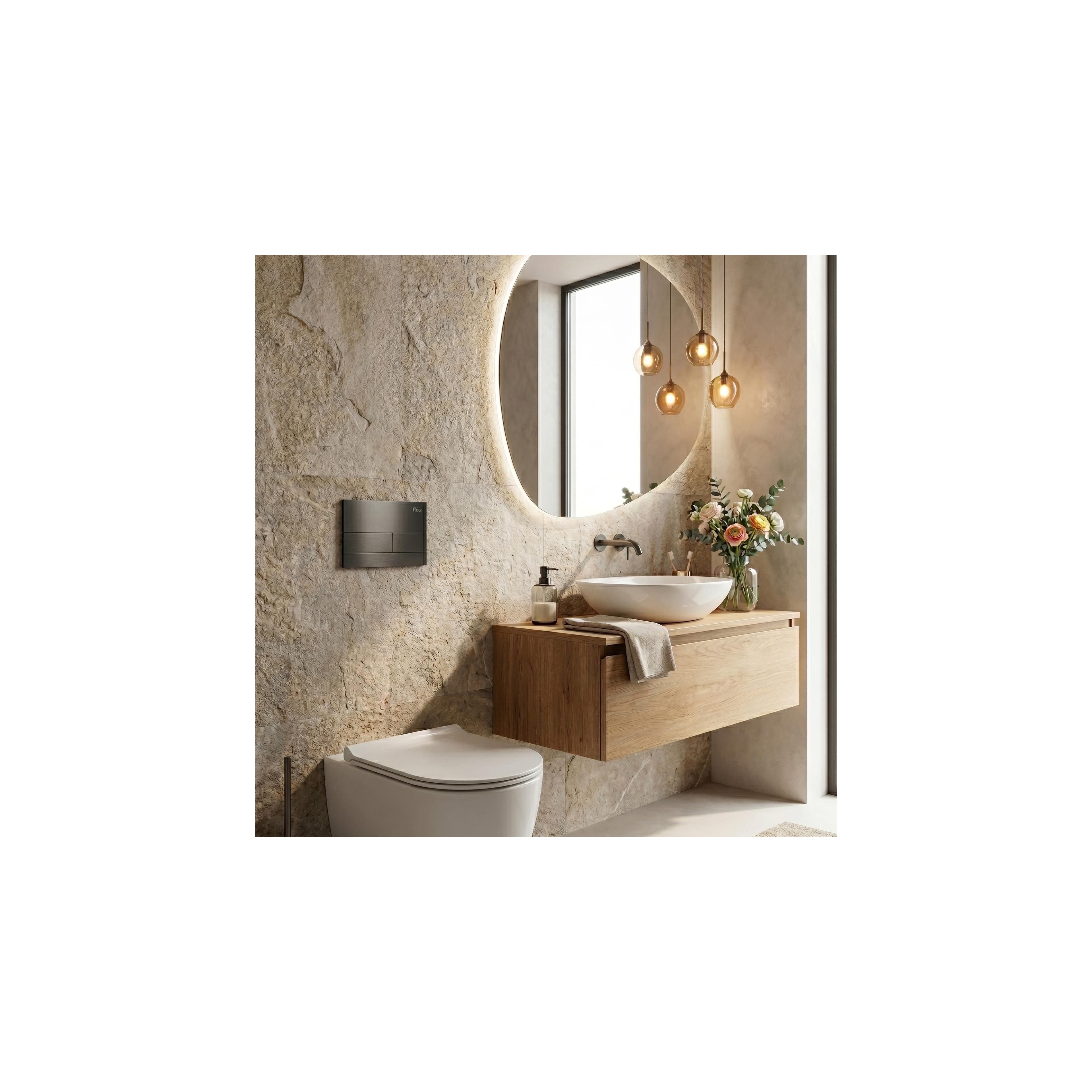 Concealed WC Frame Set Slim 024N with Titan Button