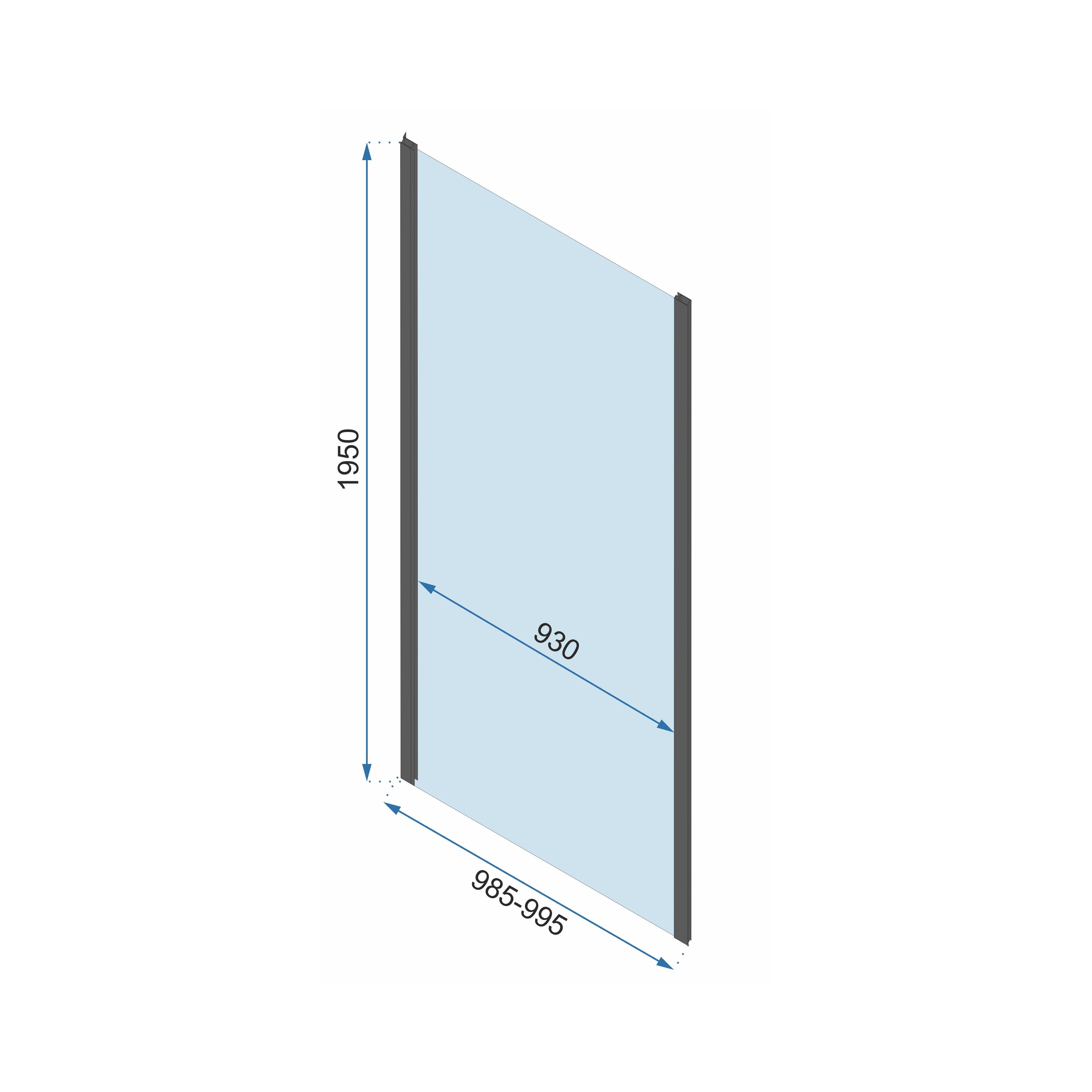 Wandmontage douchecabine Rapid Slide Surrender