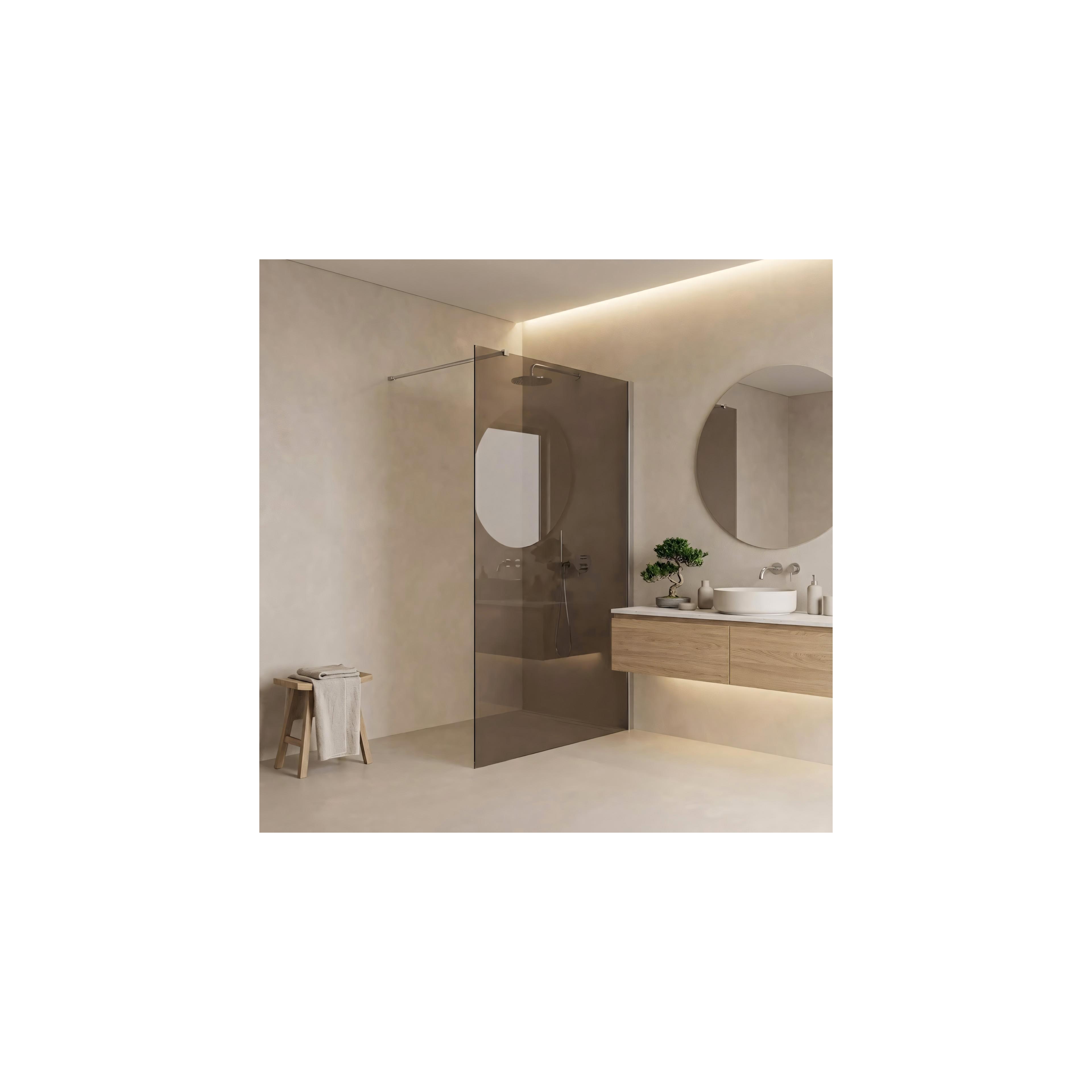 Kabina prysznicowa Walk-In Rea Flexi Brown / Chrome 140