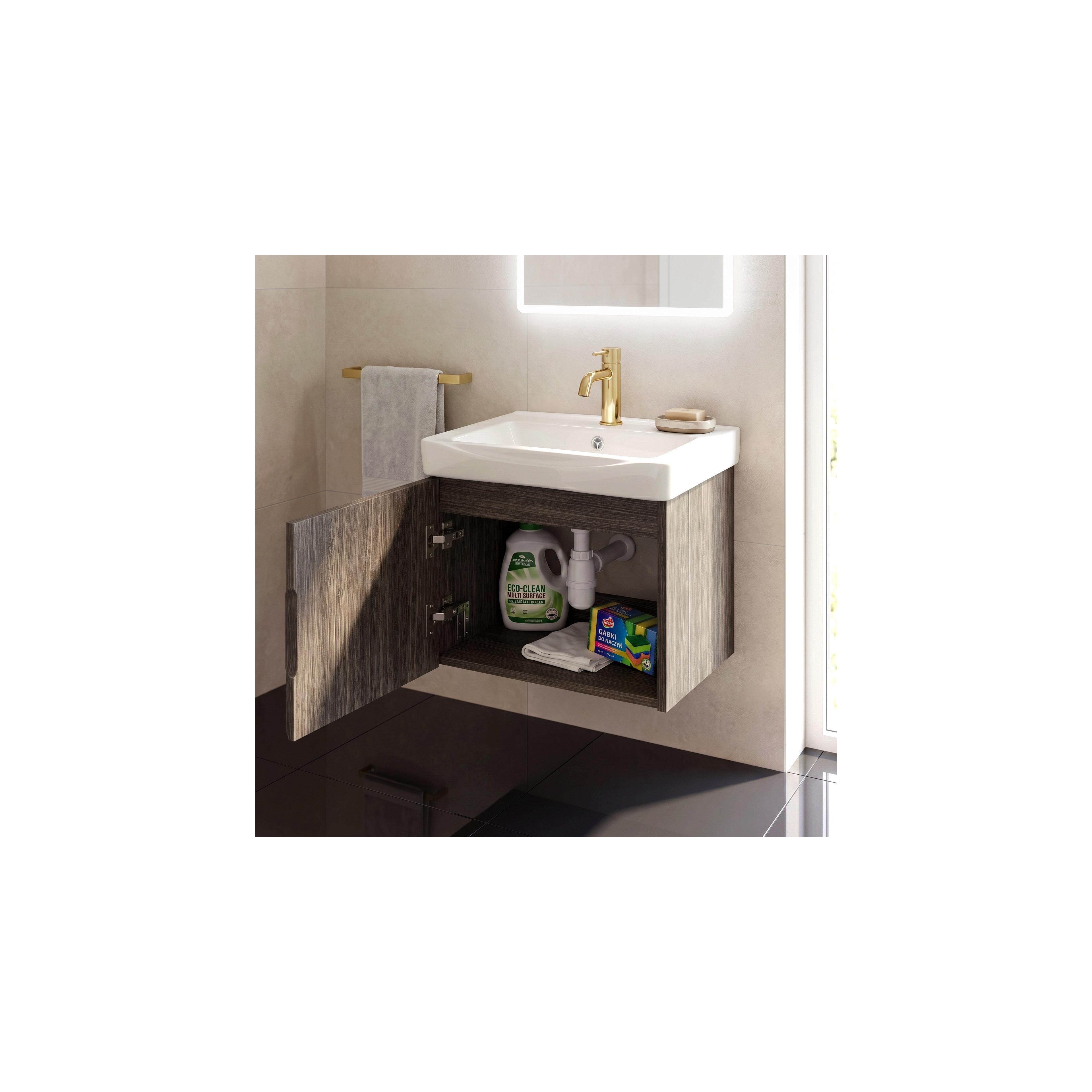 Szafka łazienkowa z umywalką Rea  DB85-50-1 Orio Dark 50cm