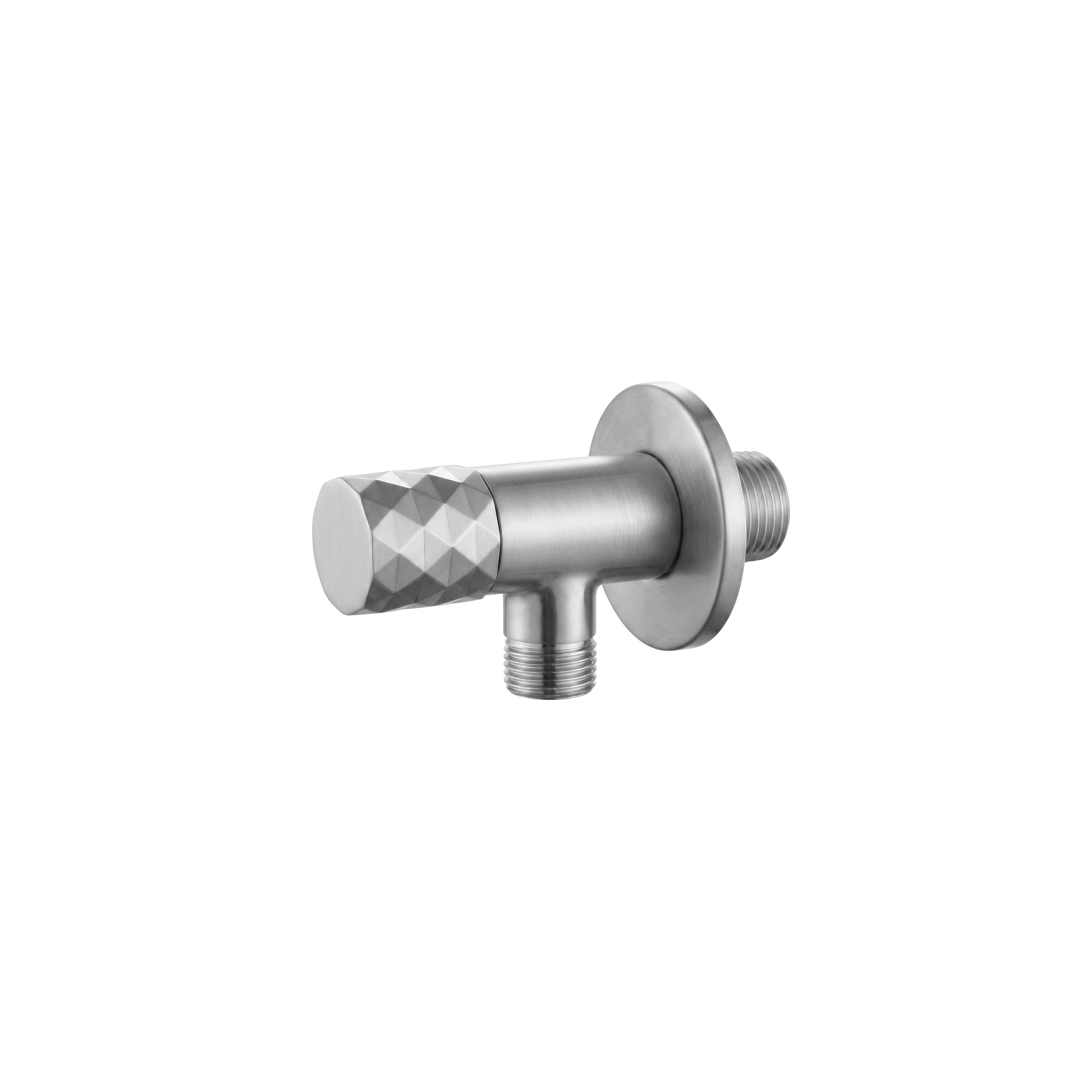 Zawór kątowy Diamond 03 1/2" x 3/8" Nikiel Szczotkowany