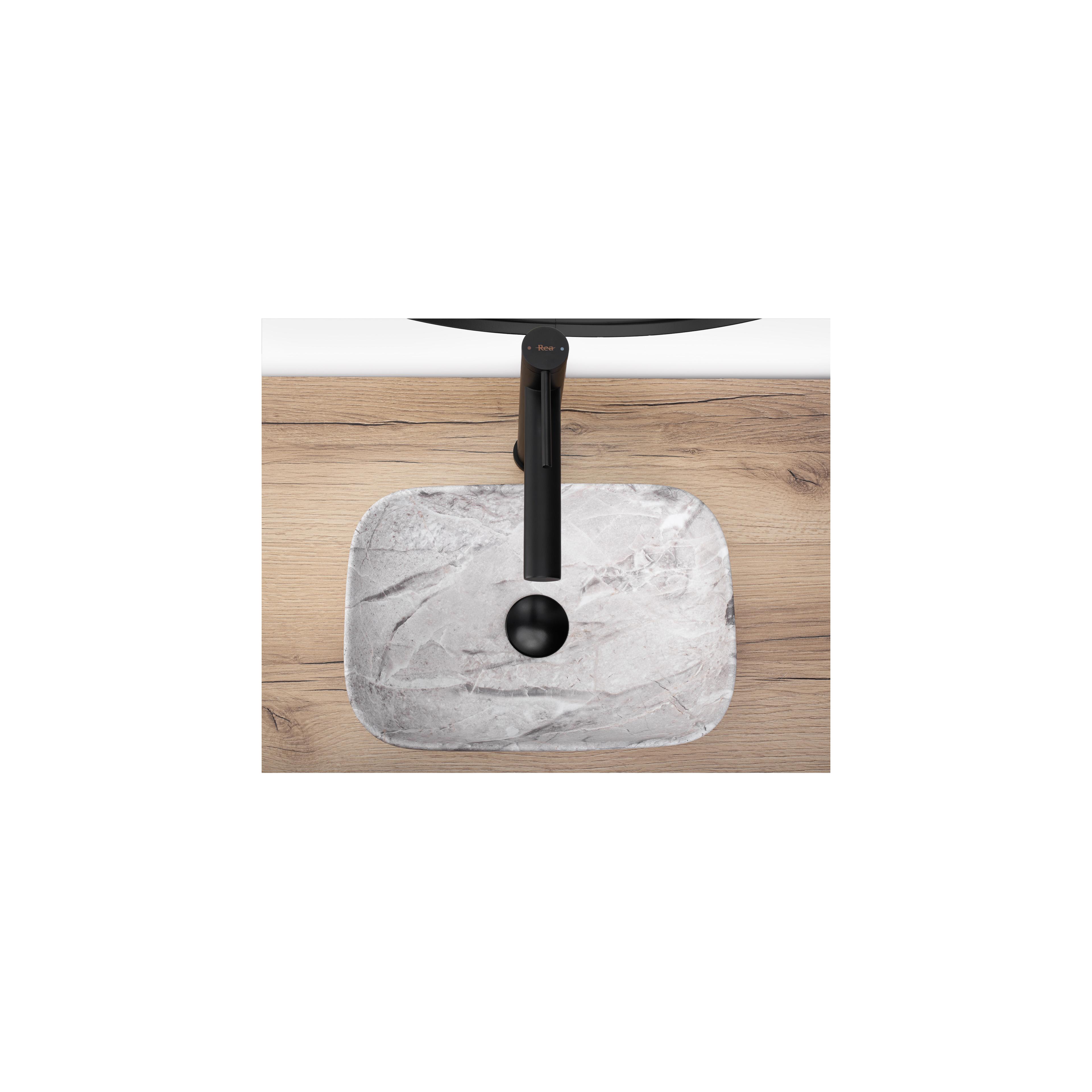 Lavoar pentru blat Rea Belinda mini stone matt