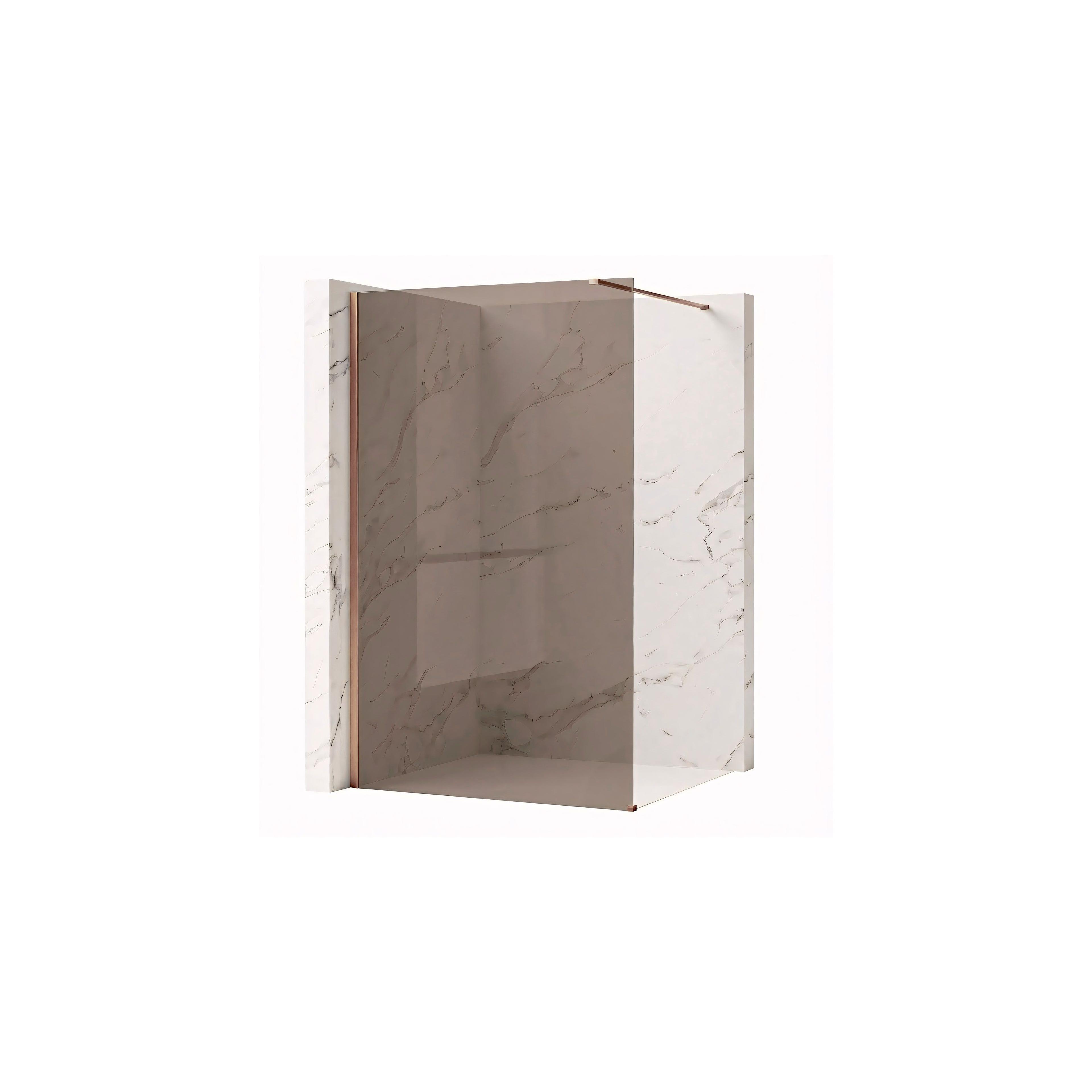 Kabina prysznicowa Walk-In Rea Flexi Brown / Brush Copper 100