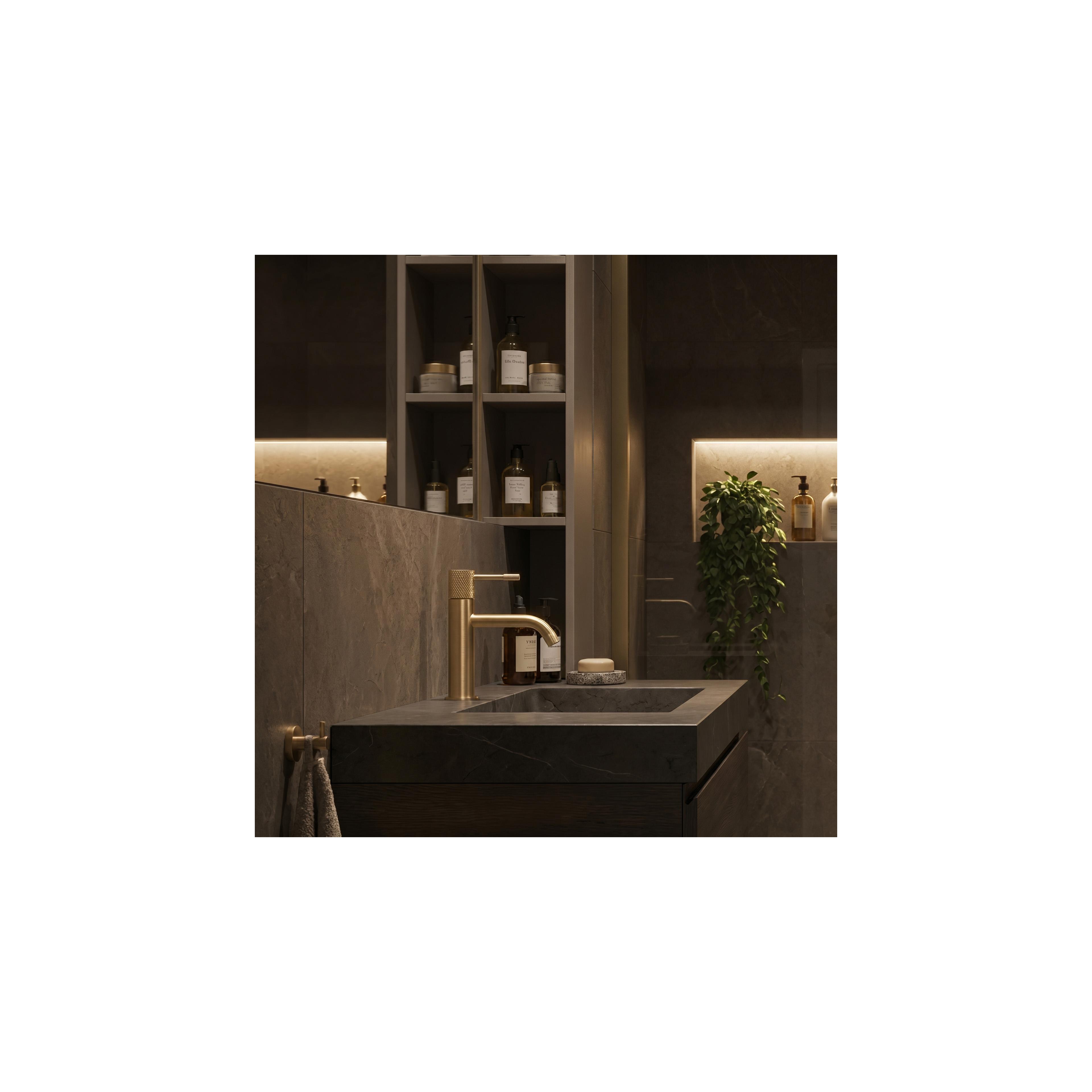 Bathroom faucet Rea Venti Brush Gold Low