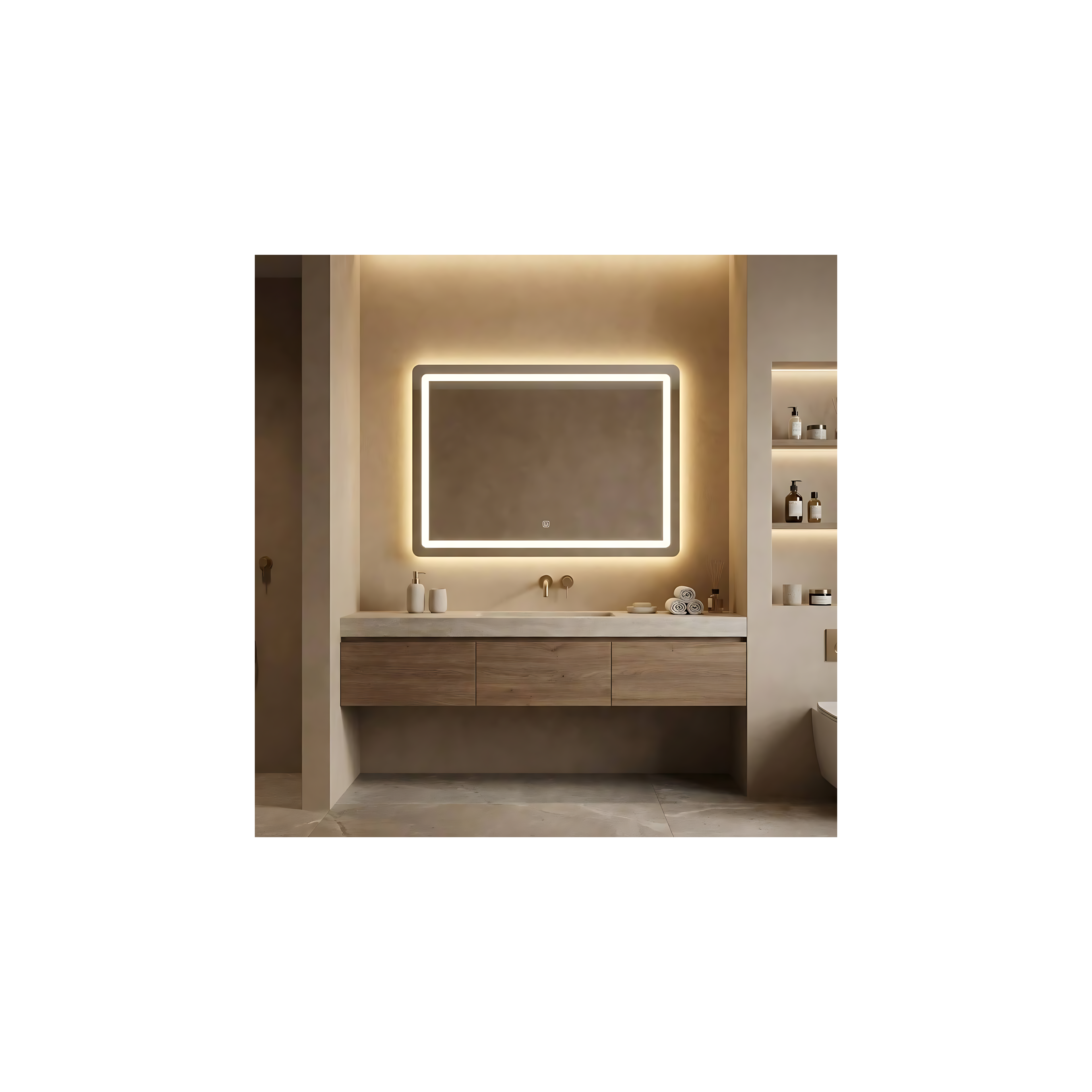 Miroir LED 80x60cm P10407