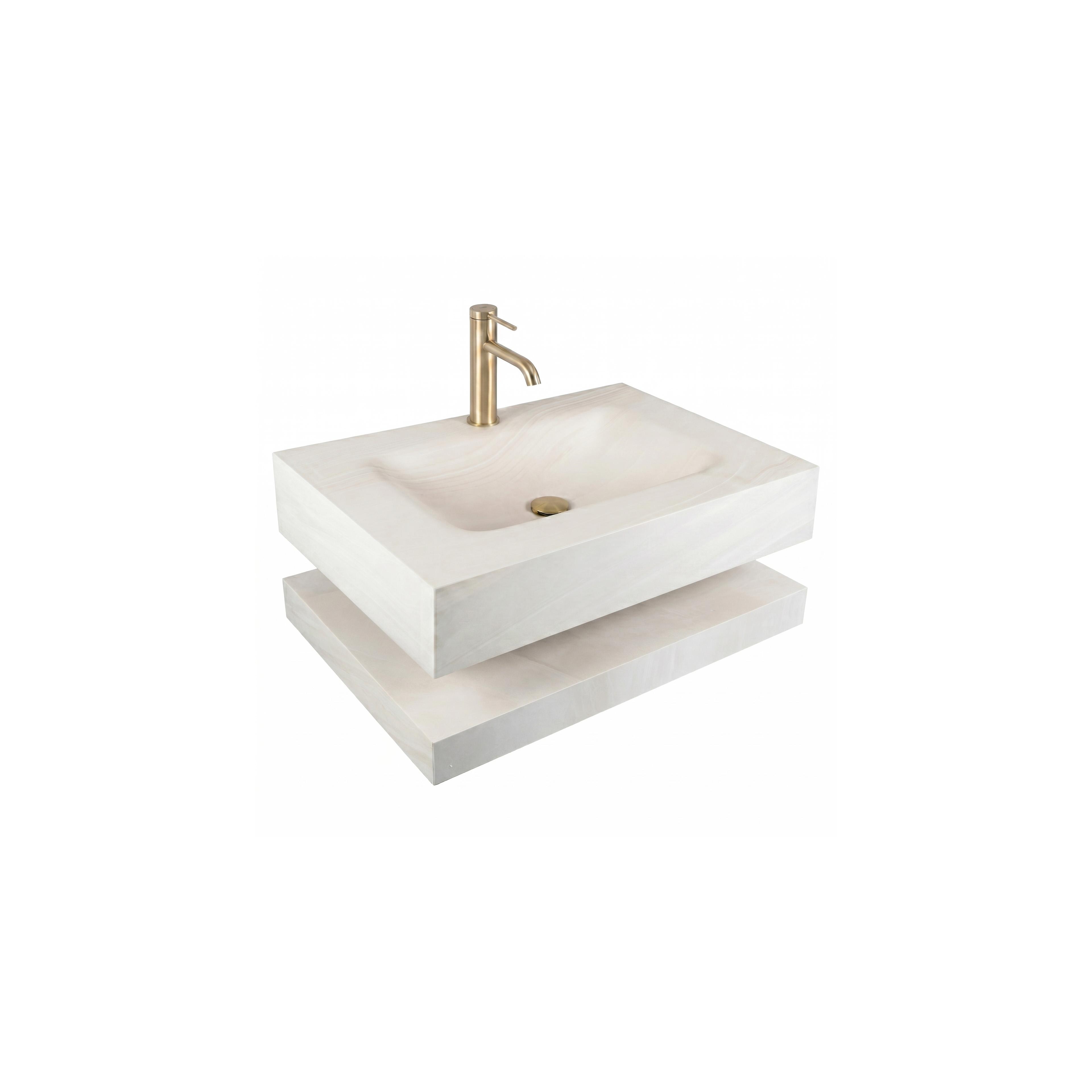 Wandwaschbecken mit Ablage Rea Apollo Gran Cloud Sky 80